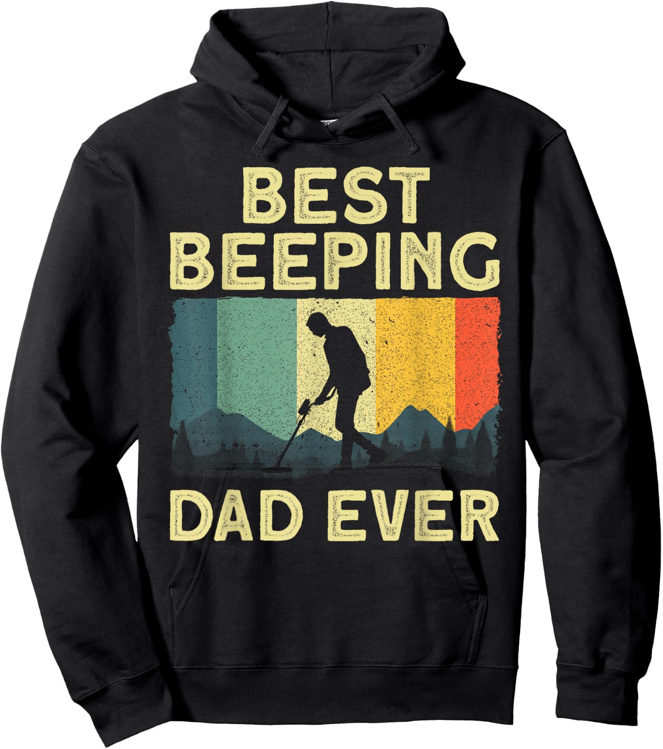 Best Metal Detecting Art Dad Metal Detector Lovers Hoodie - Hoodie | Black