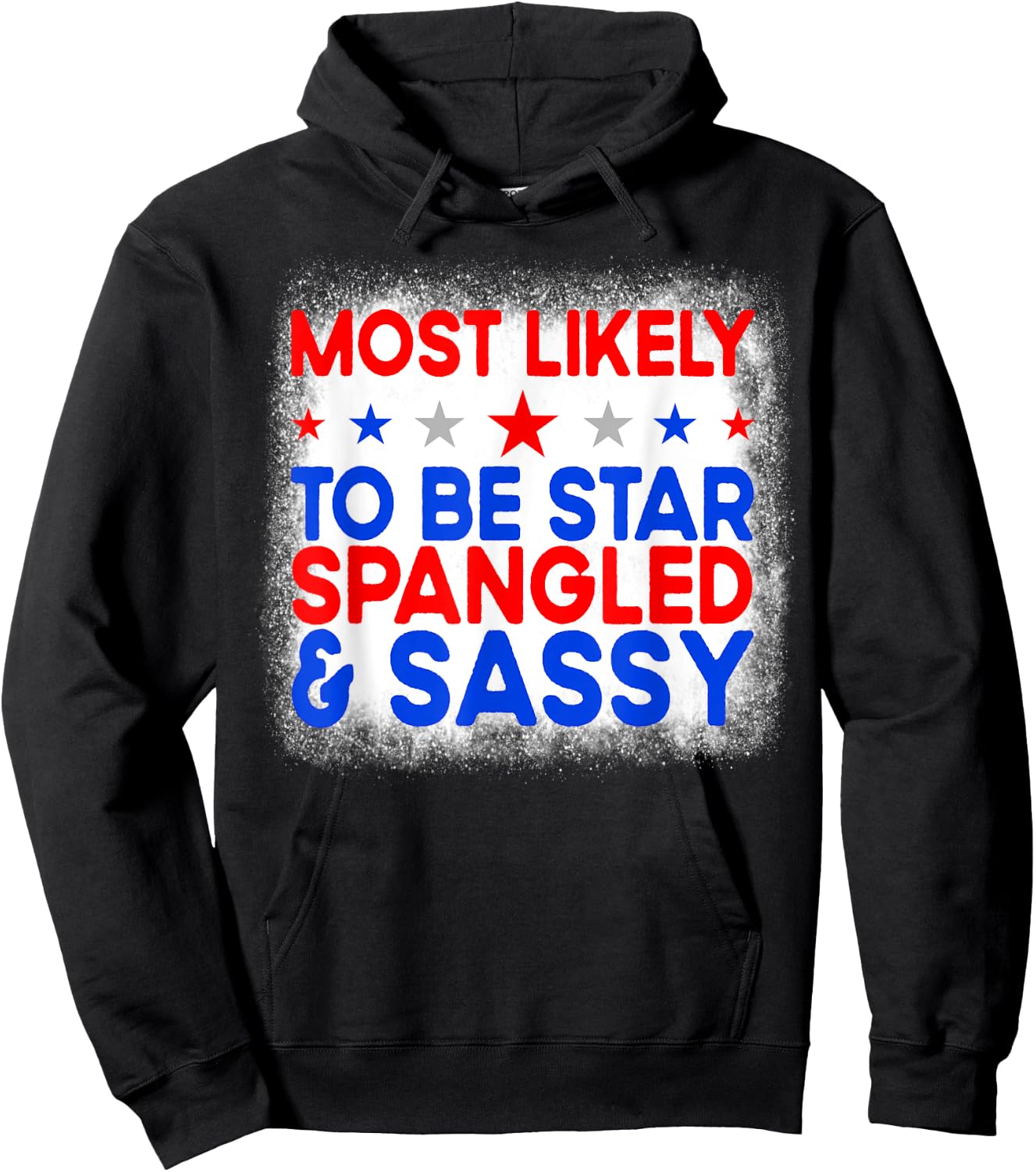 Most Likely To Be Star Spangled And Sassy Family 4th Of July Kids Men Hoodie - Hoodie | Black
