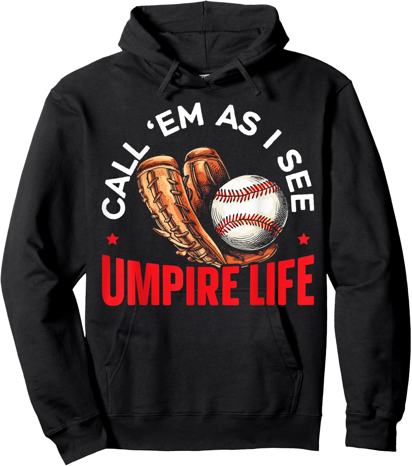 Baseball Umpire Baseball Player Baseball Team Sport Hoodie - Hoodie | Black