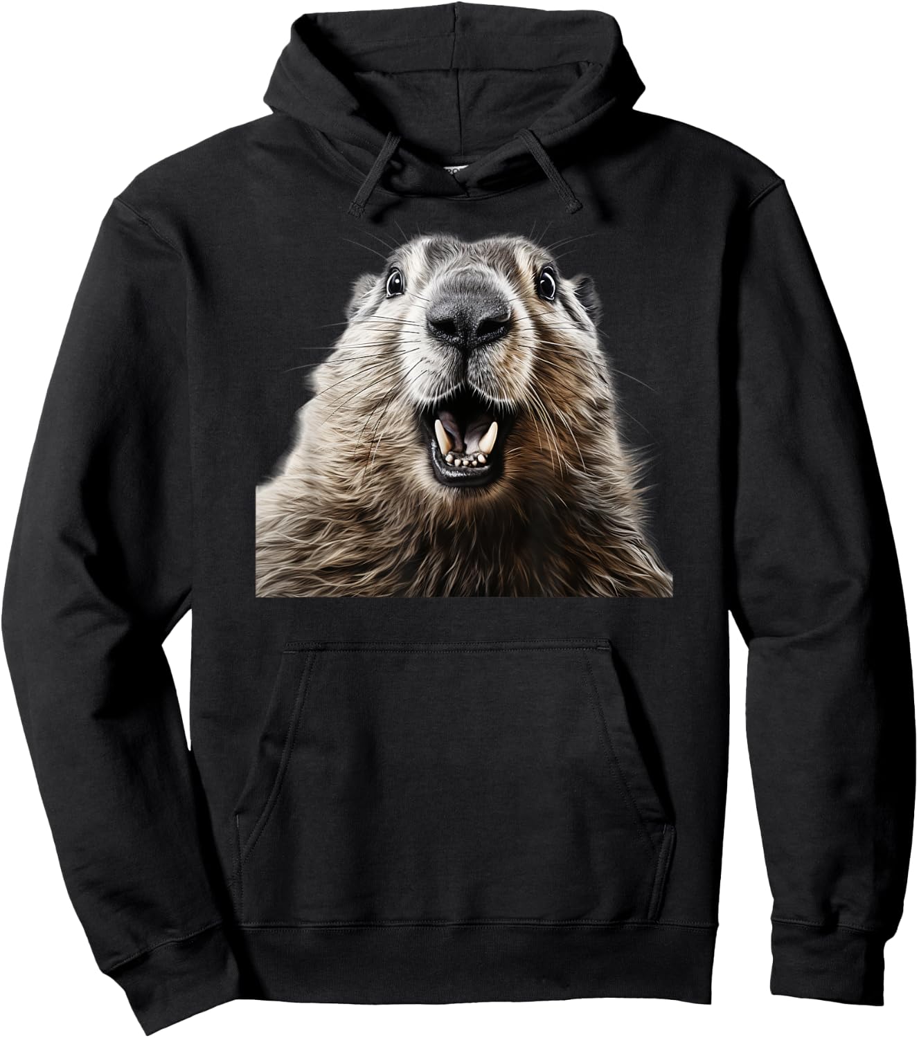 Funny Marmot Hoodie - Hoodie | Black
