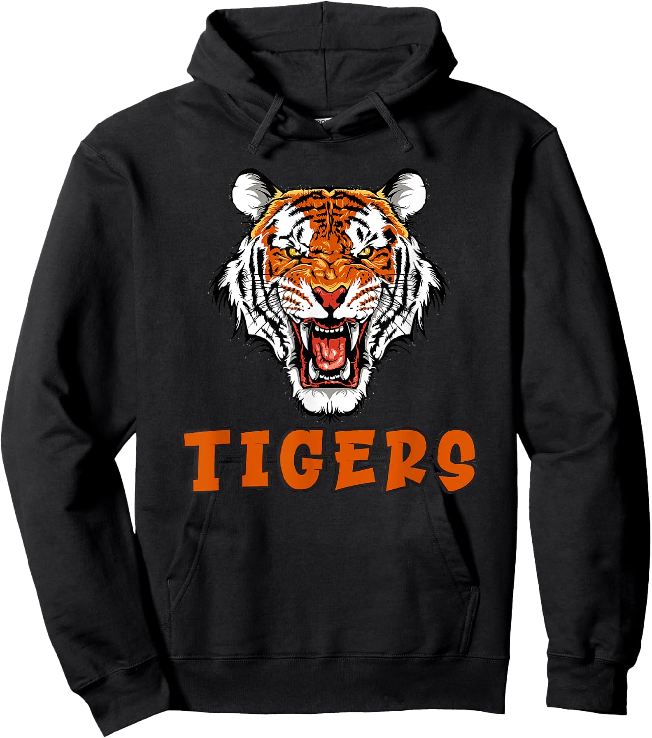 Tigers Swash School Spirit Orange Black t shirt Hoodie - Hoodie | Black