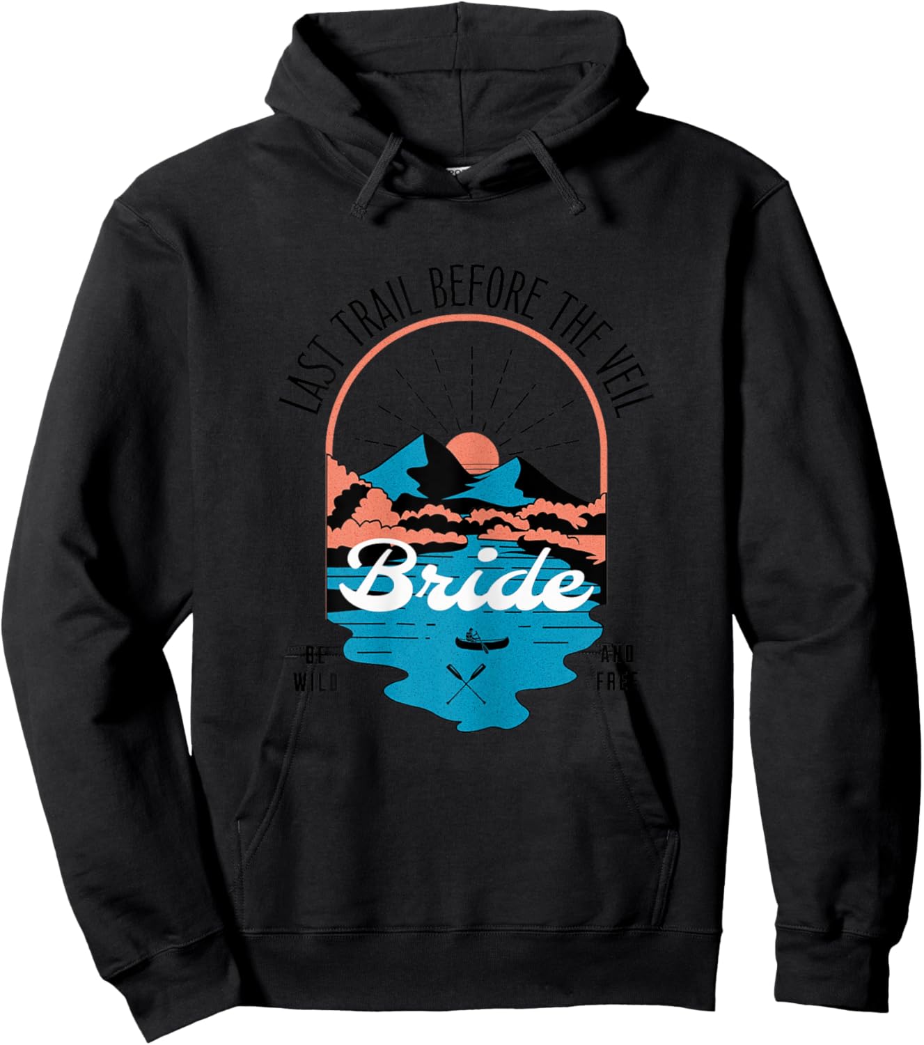 Last trail before the veil Bachelorette Party Matching Gift Hoodie - Hoodie | Black