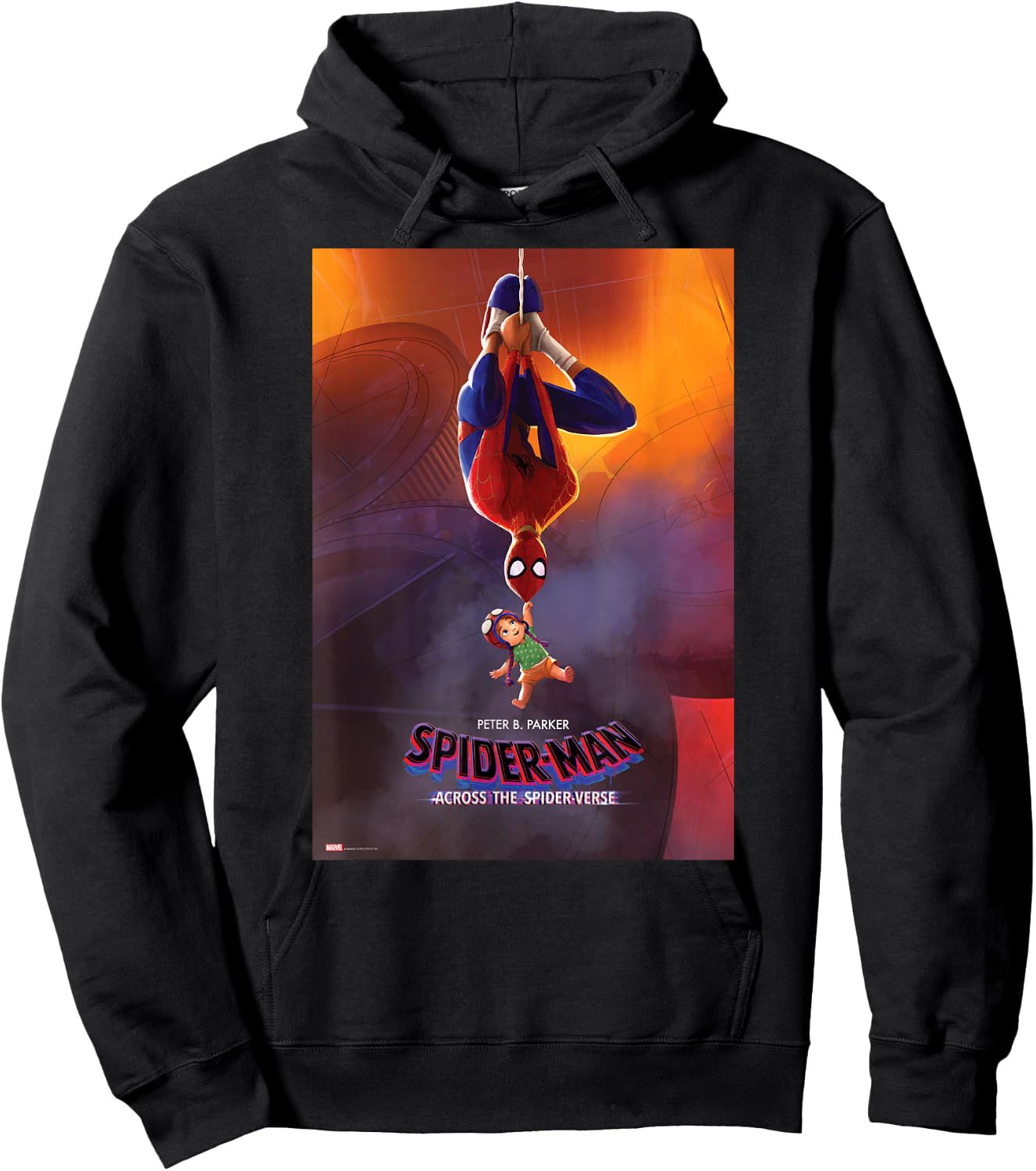 Marvel Spider-Man: Across the Spider-Verse Peter B. Poster Hoodie - Hoodie | Black