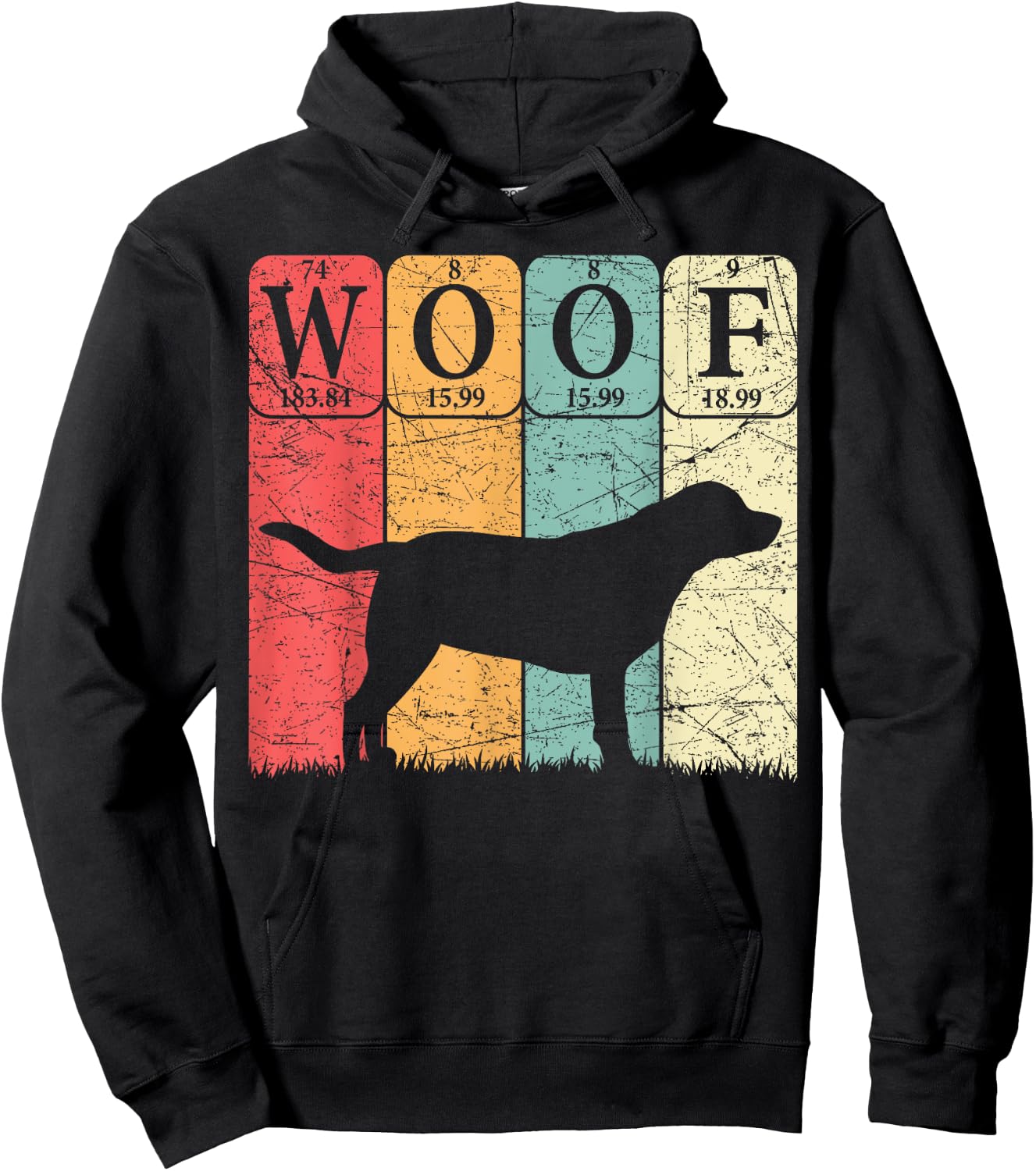 Labrador Retriever Dog Periodic Table Elements Dog Lover Hoodie - Hoodie | Black
