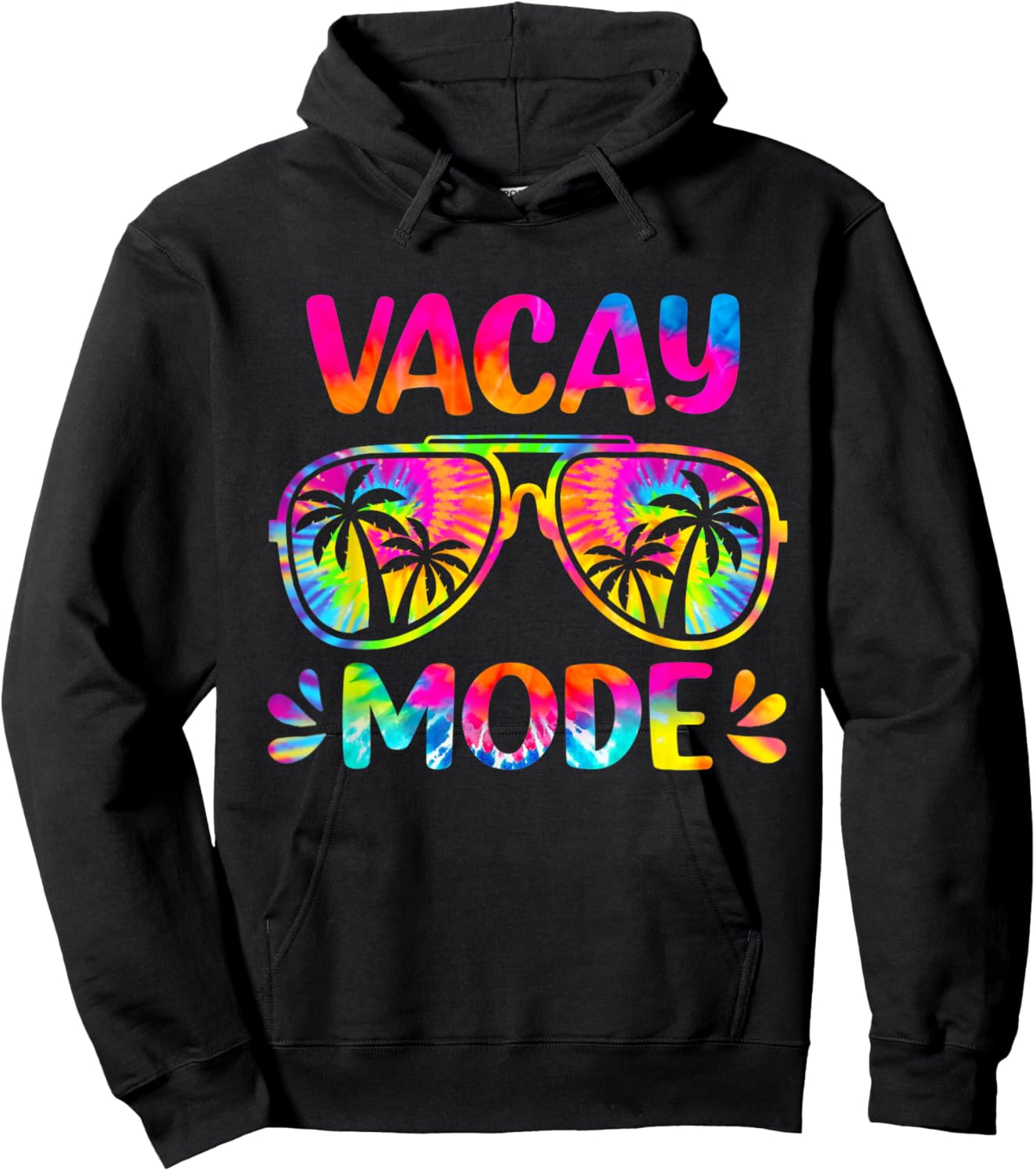 Vacay Mode Palm Tree Beach Vacation Summer Getaway Holiday Women Girls Kids Hoodie - Hoodie | Black