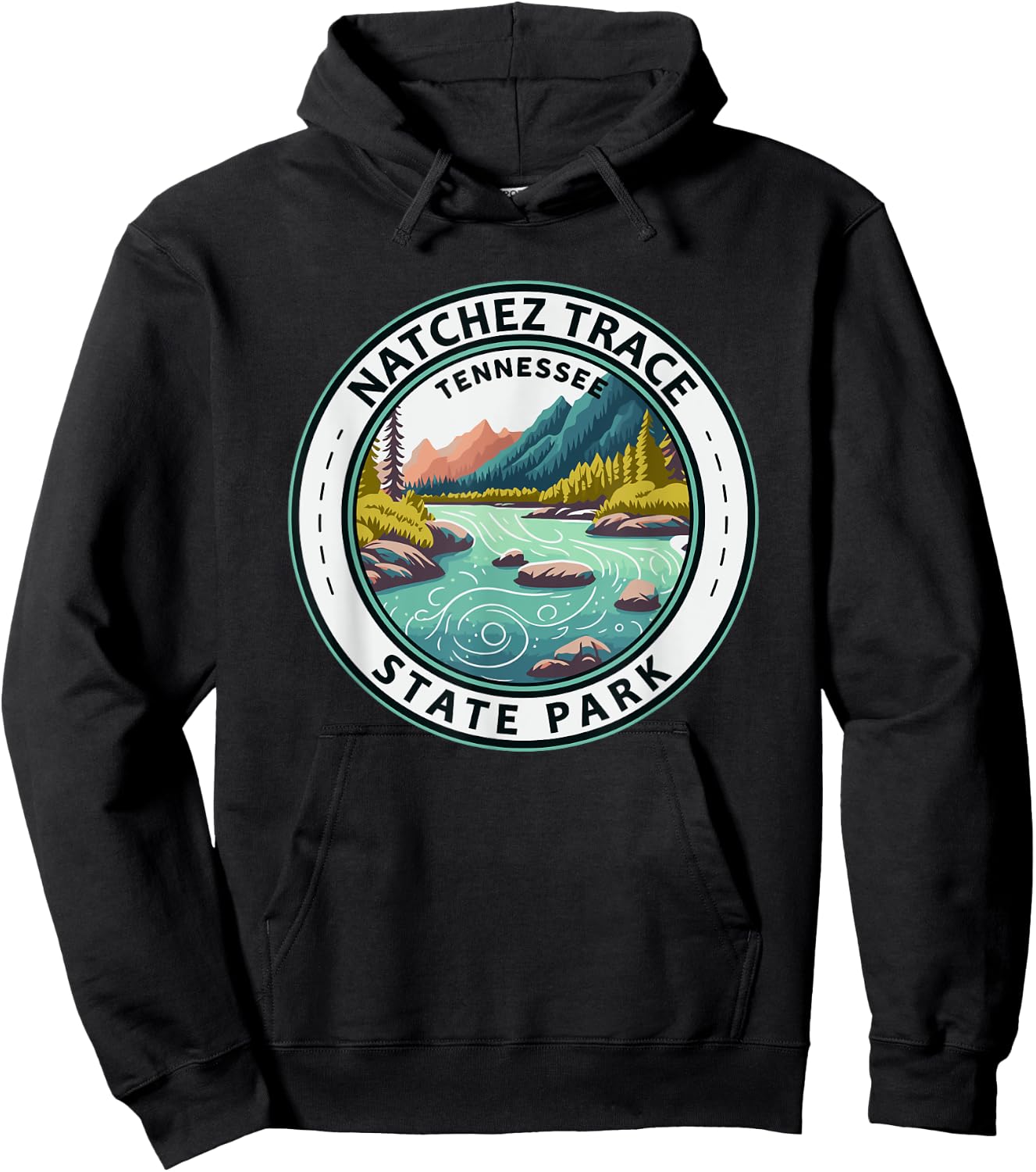 Natchez Trace State Park Tennessee Badge Vintage Hoodie - Hoodie | Black