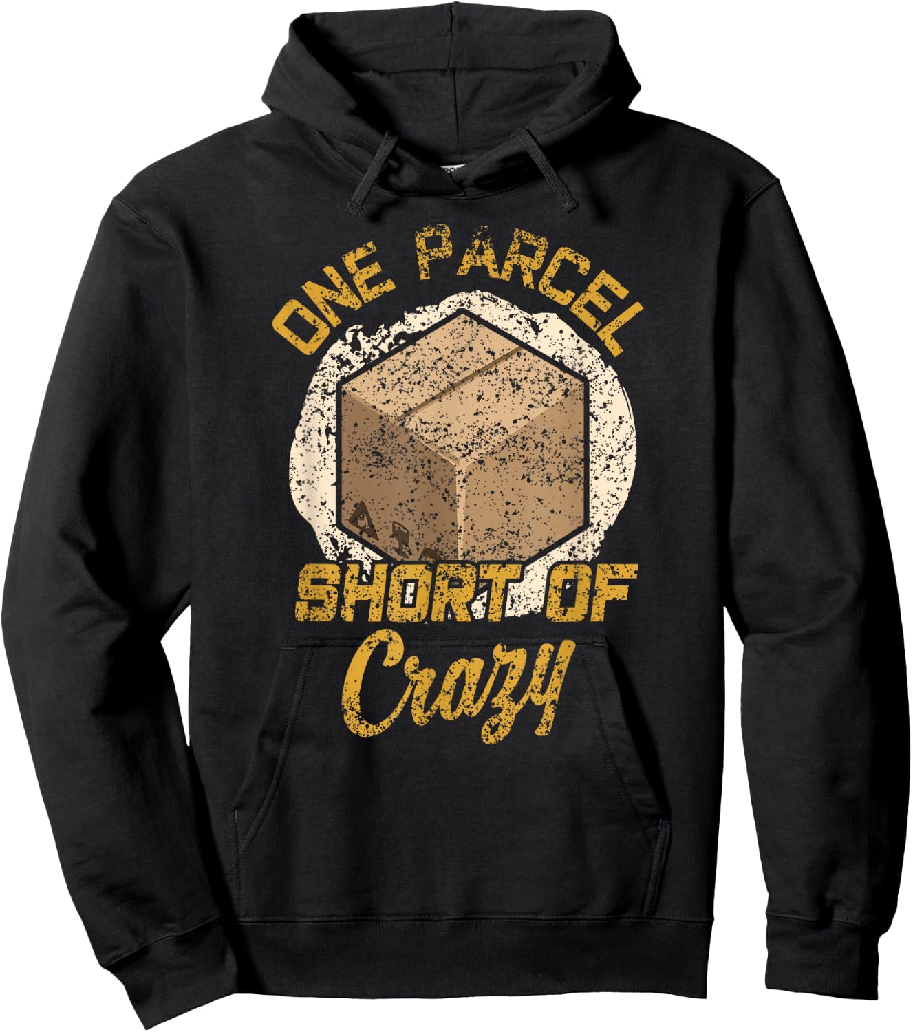 One Parcel Short Of Crazy Postal Worker Postman Mailman Hoodie - Hoodie | Black