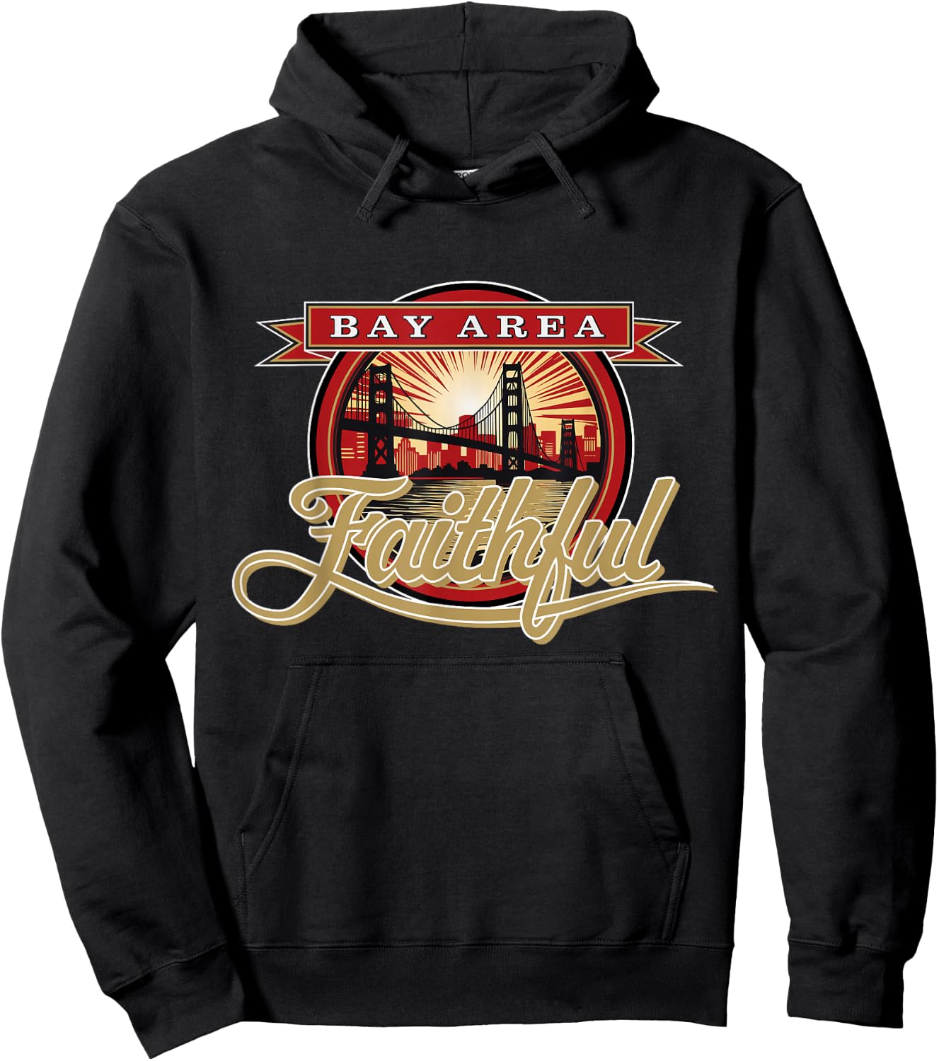 Faded San Francisco Sunday Bay Area Faithful Hoodie - Hoodie | Black