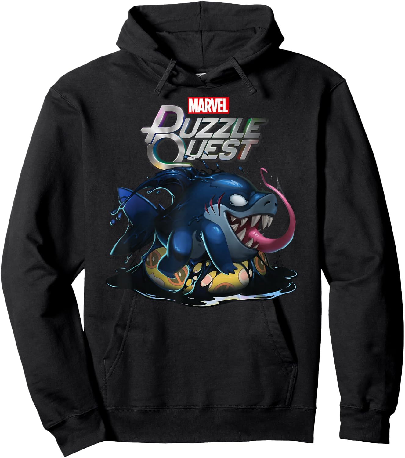 Marvel Puzzle Quest Jeff Land Shark Jeffrey Symbiote Floatie Hoodie - Hoodie | Black
