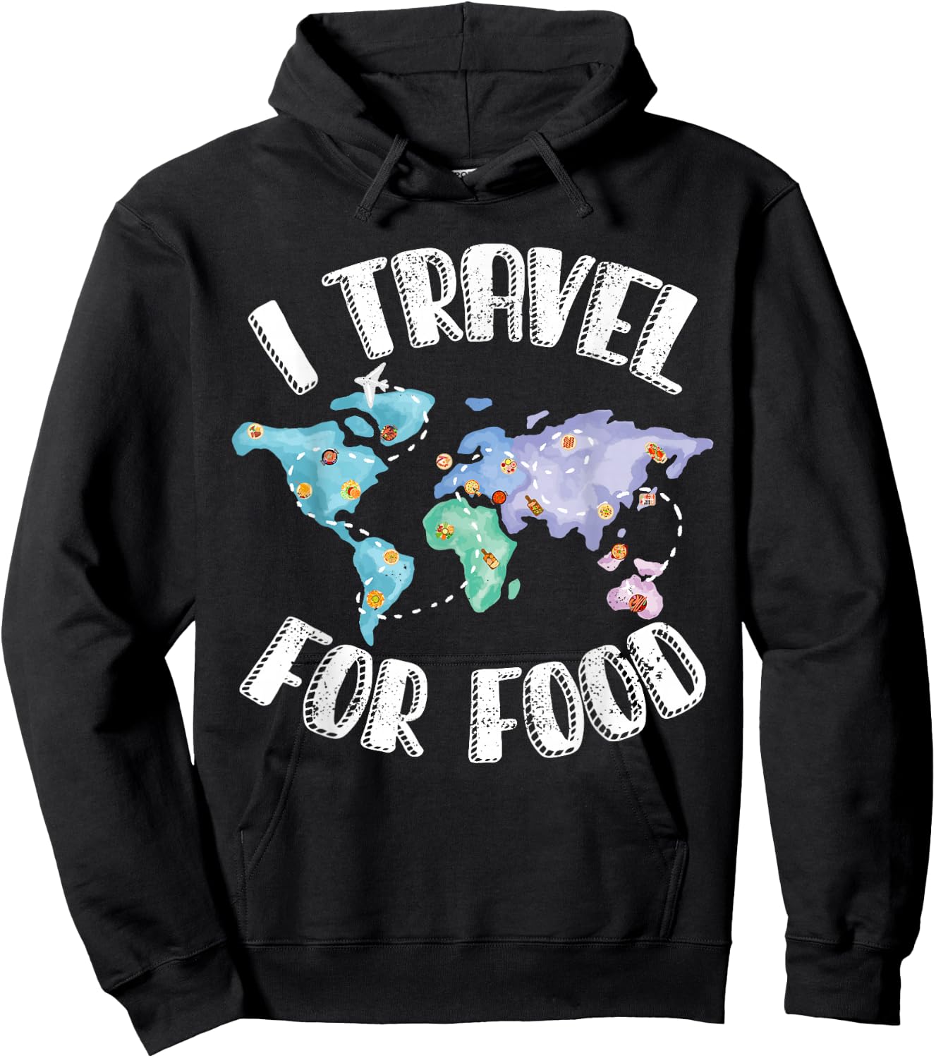 I Travel For Food Hoodie - Hoodie | Black