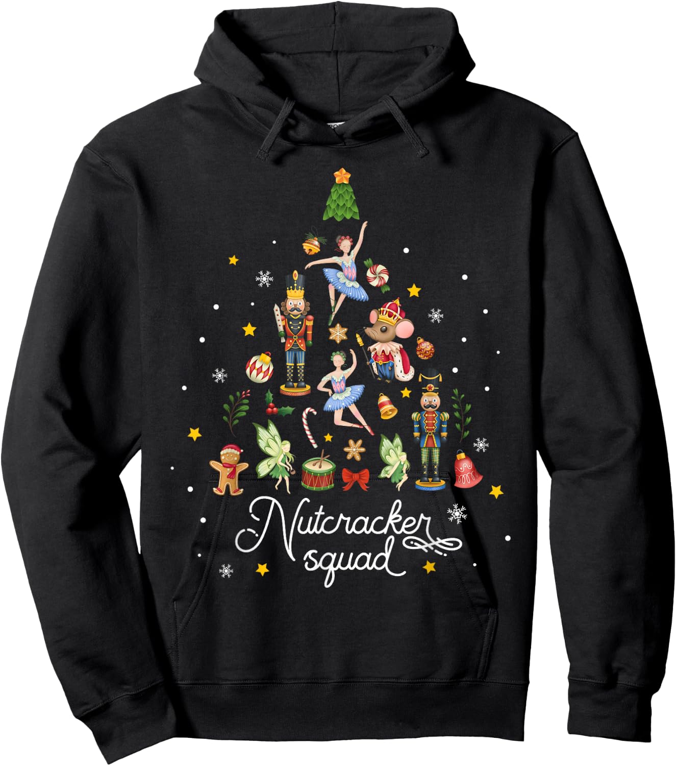 Christmas Nutcracker Squad Ballet Dance Women Kids Girls Hoodie - Hoodie | Black