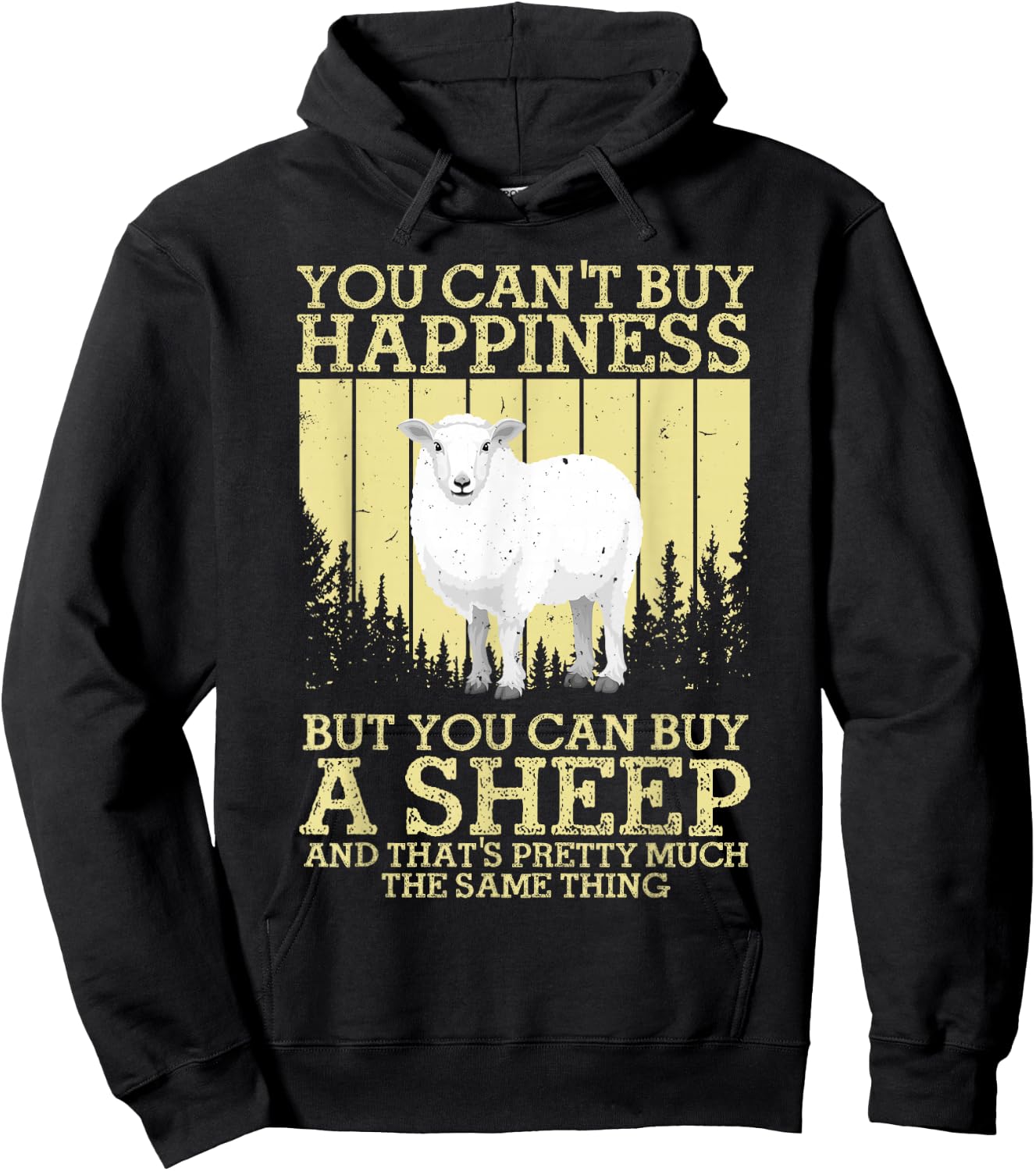 Cute Sheep Design Women Kids Livestock Sheep Lovers Hoodie - Hoodie | Black