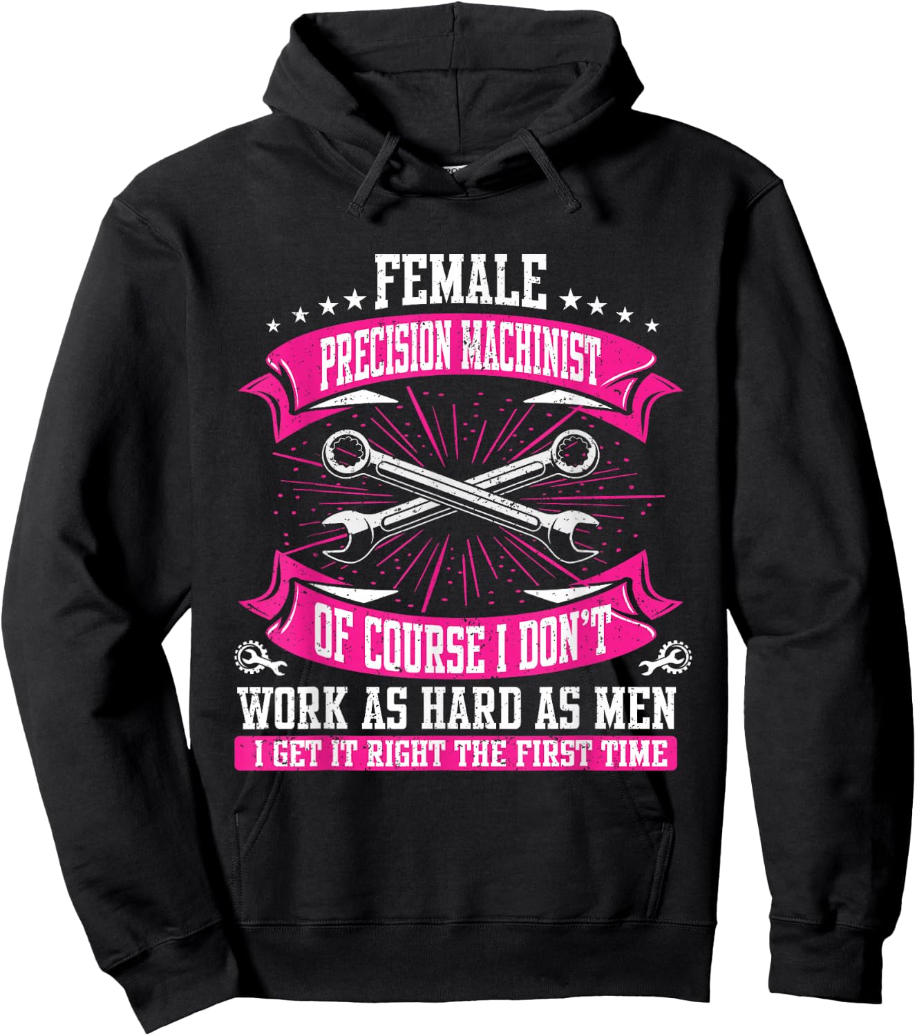 Machining CNC Female Precision Machinist Hoodie - Hoodie | Black