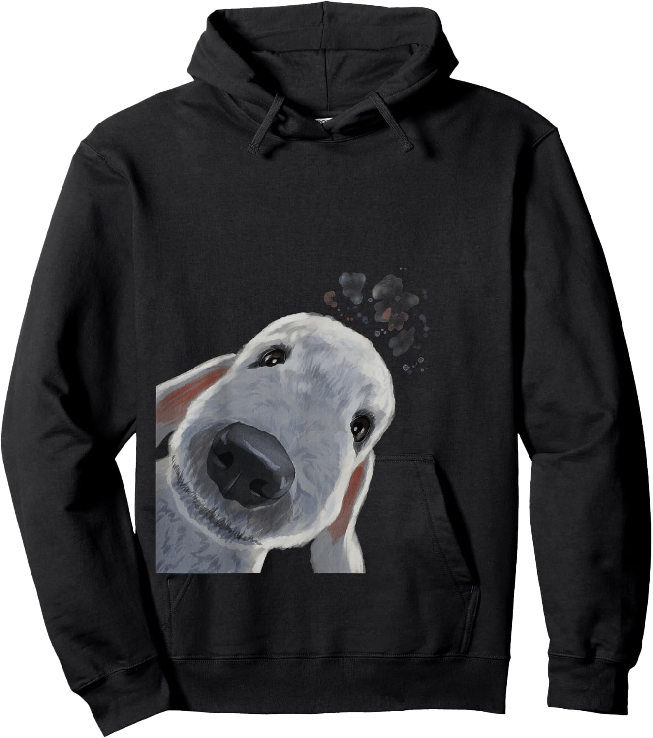 Funny Curious Dog Bedlington Terrier Hoodie - Hoodie | Black