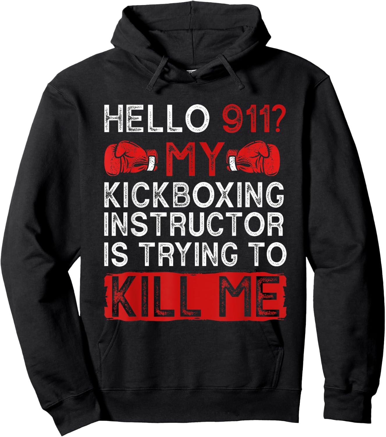 Funny kickboxing Kickboxer kickbox Hoodie - Hoodie | Black