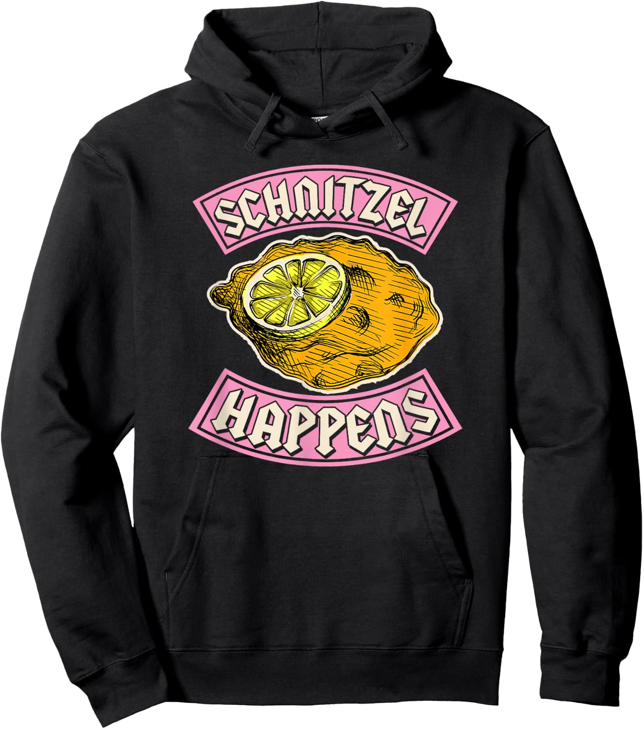 Schnitzel Happens Funny German Pride Joke Oktoberfest Party Hoodie - Hoodie | Black