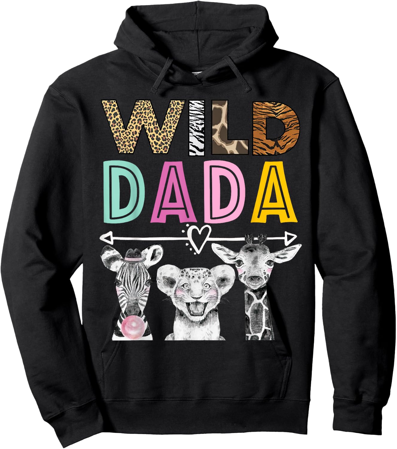 Wild Dada Zoo Theme Birthday Safari Jungle Matching Party Hoodie - Hoodie | Black