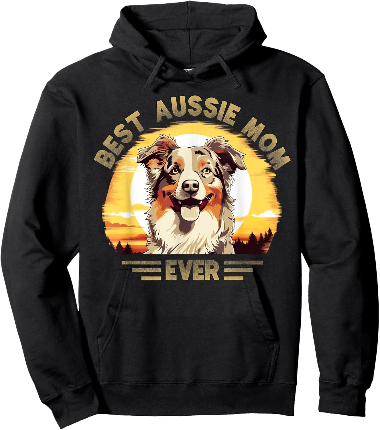 Aussie Mom Australian Shepherd Hoodie - Hoodie | Black