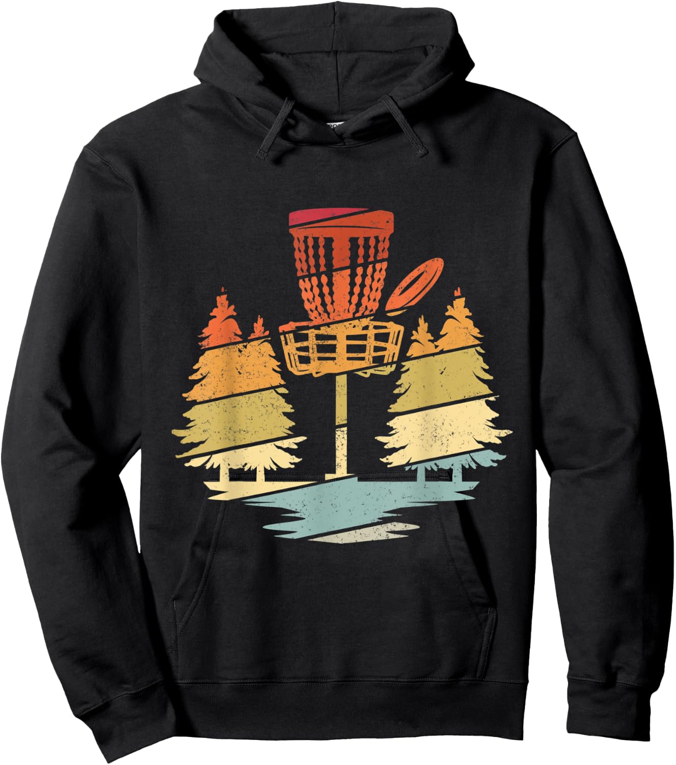 Disc Golf Vintage Disc Golf Sport Frisbee Fans Gift Golfer Hoodie - Hoodie | Black