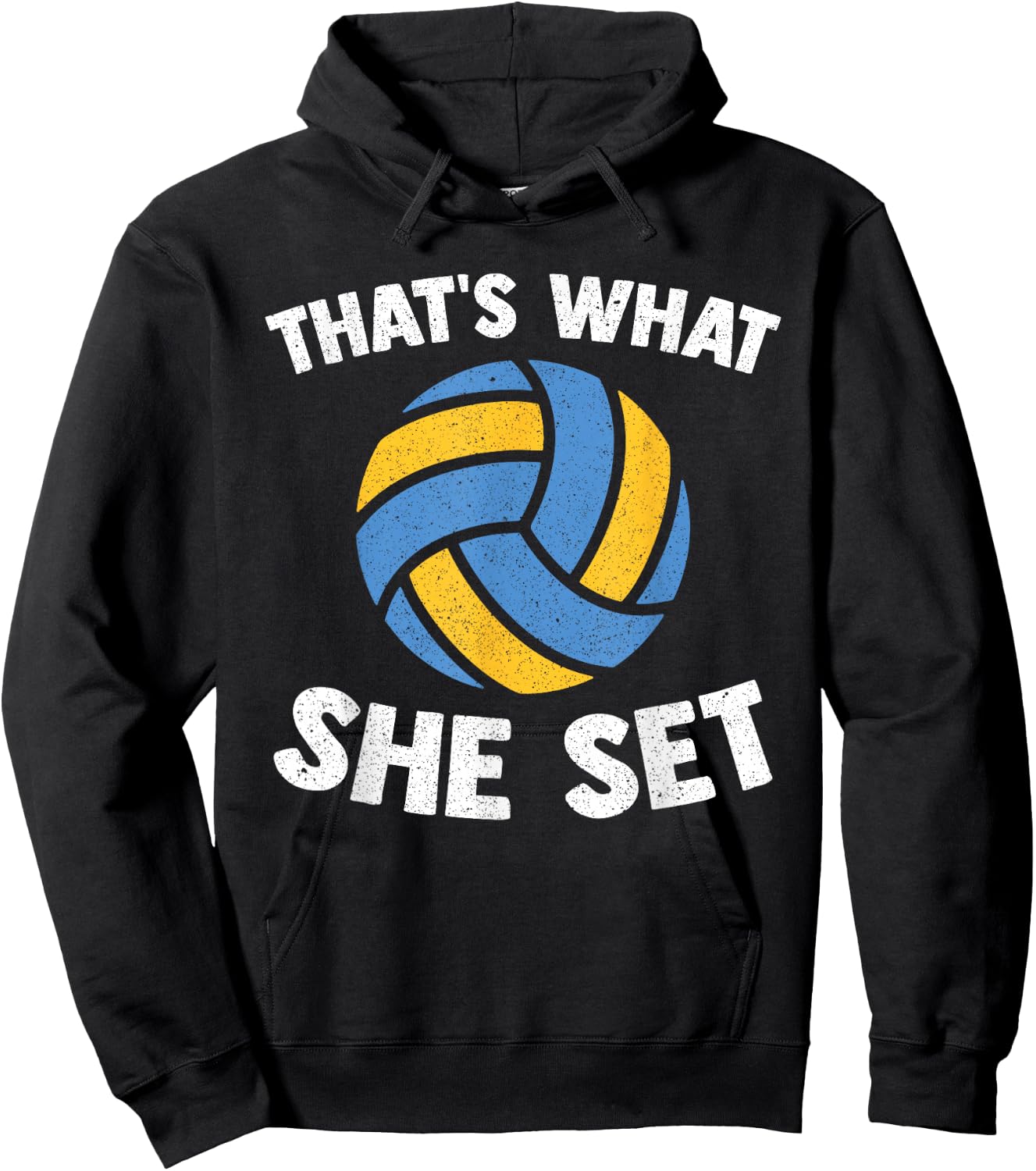 That's What She Set - Funny Beach Volleyball Hoodie - Hoodie | Black