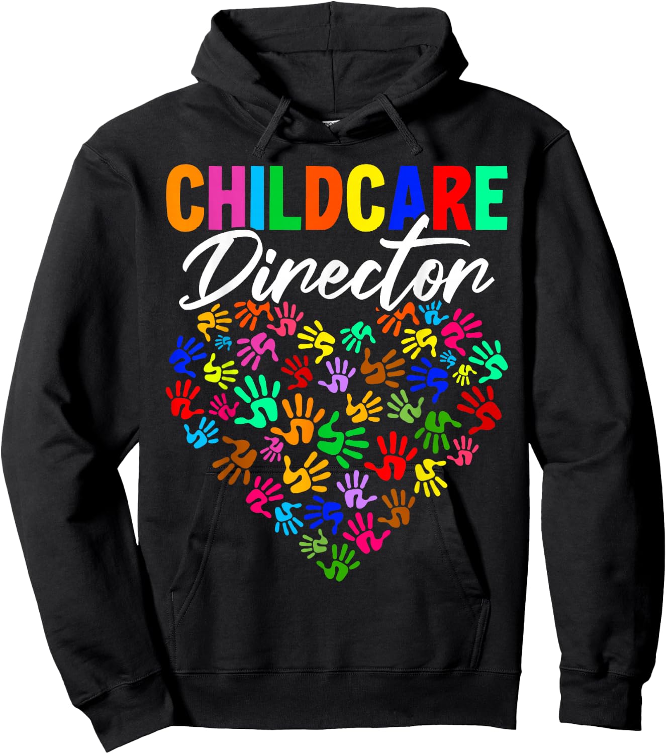 Cute Childcare Director Heart Hoodie - Hoodie | Black