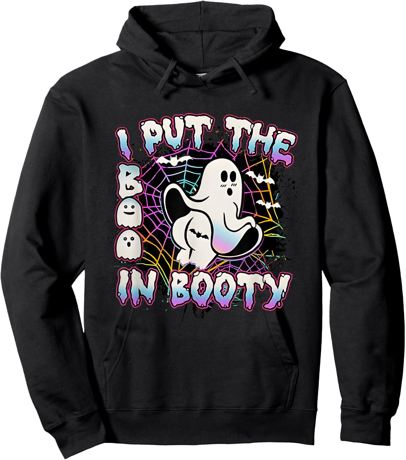 I Put The Boo In Booty Funny Girls Halloween Tattoo Costume Hoodie - Hoodie | Black