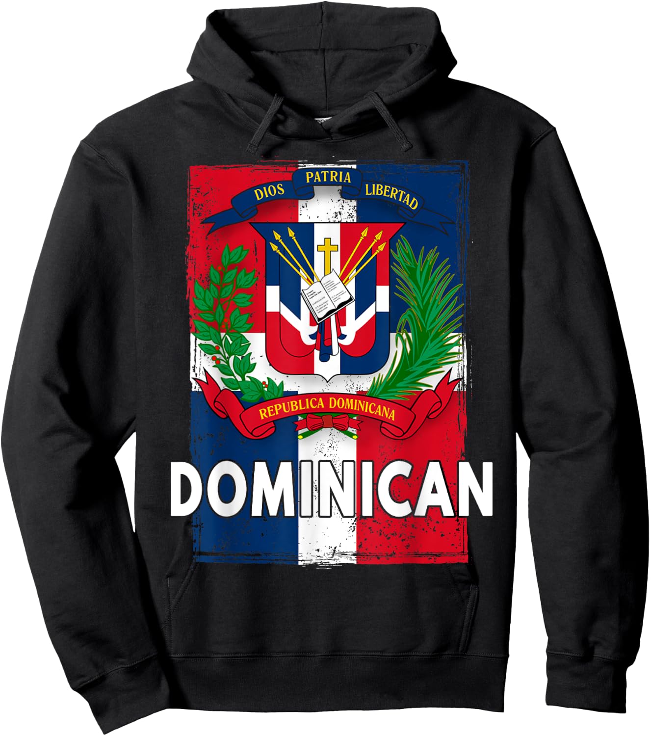 Coat of Arms Republica Dominicana & Dominican Flag Outfit Hoodie - Hoodie | Black