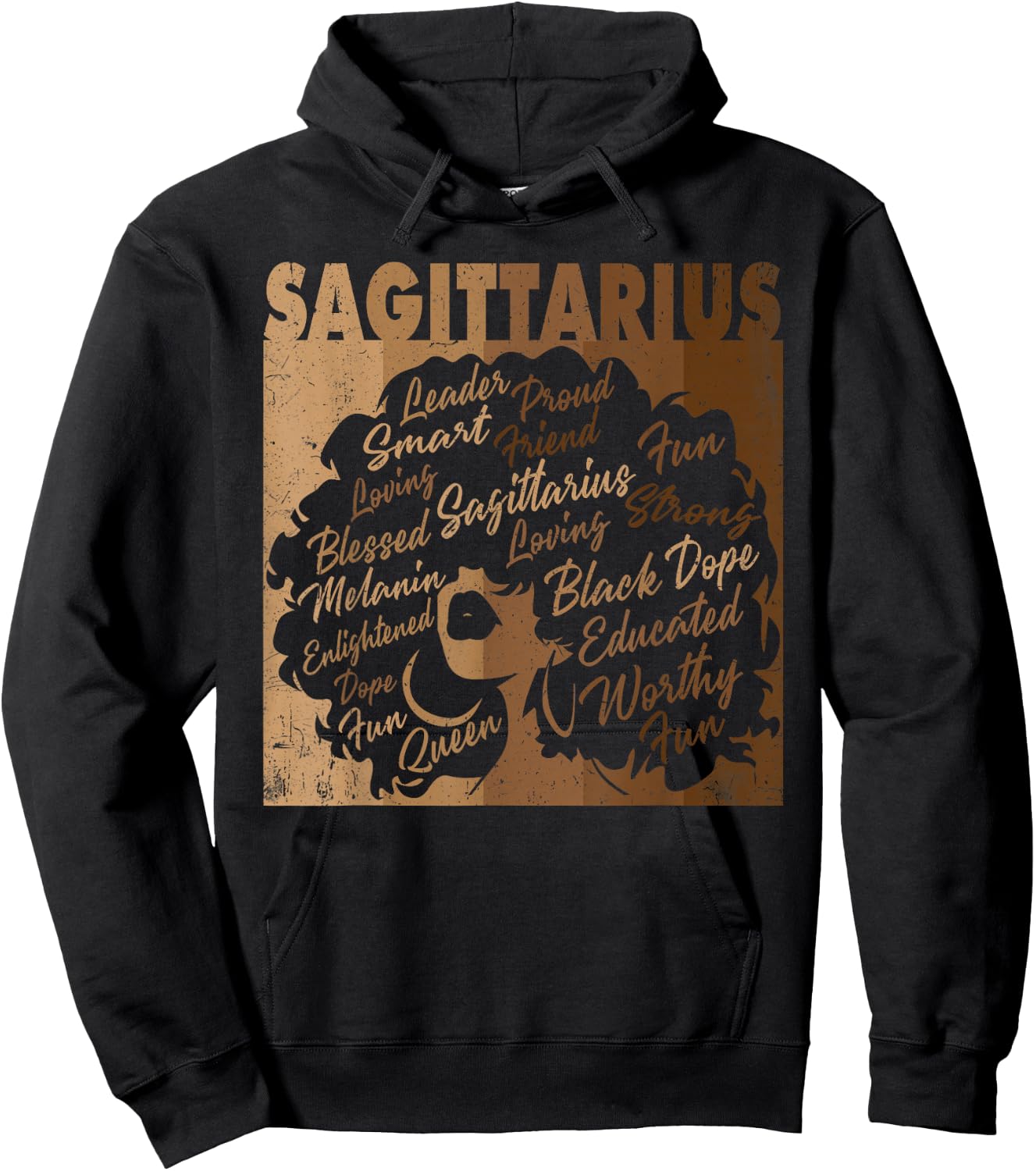 Sagittarius Girl African American Women Melanin Birthday Hoodie - Hoodie | Black