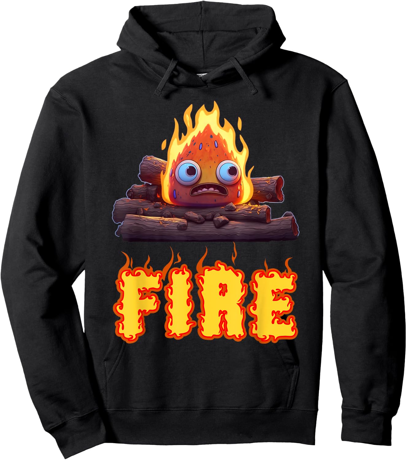 Fire Halloween Costume Fire and Ice Matching Couples Hoodie - Hoodie | Black