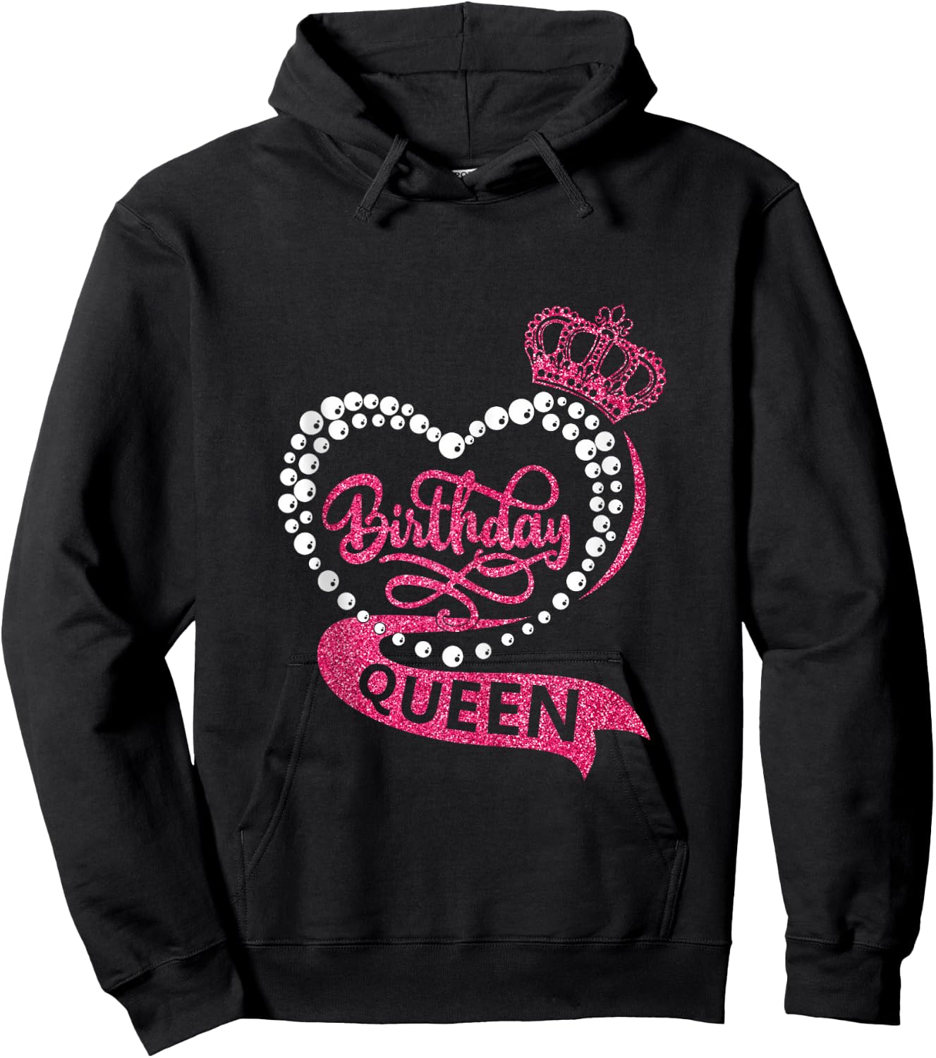 Birthday Queen Squad It's My Birthday Girls Women Matching Hoodie - Hoodie | Black