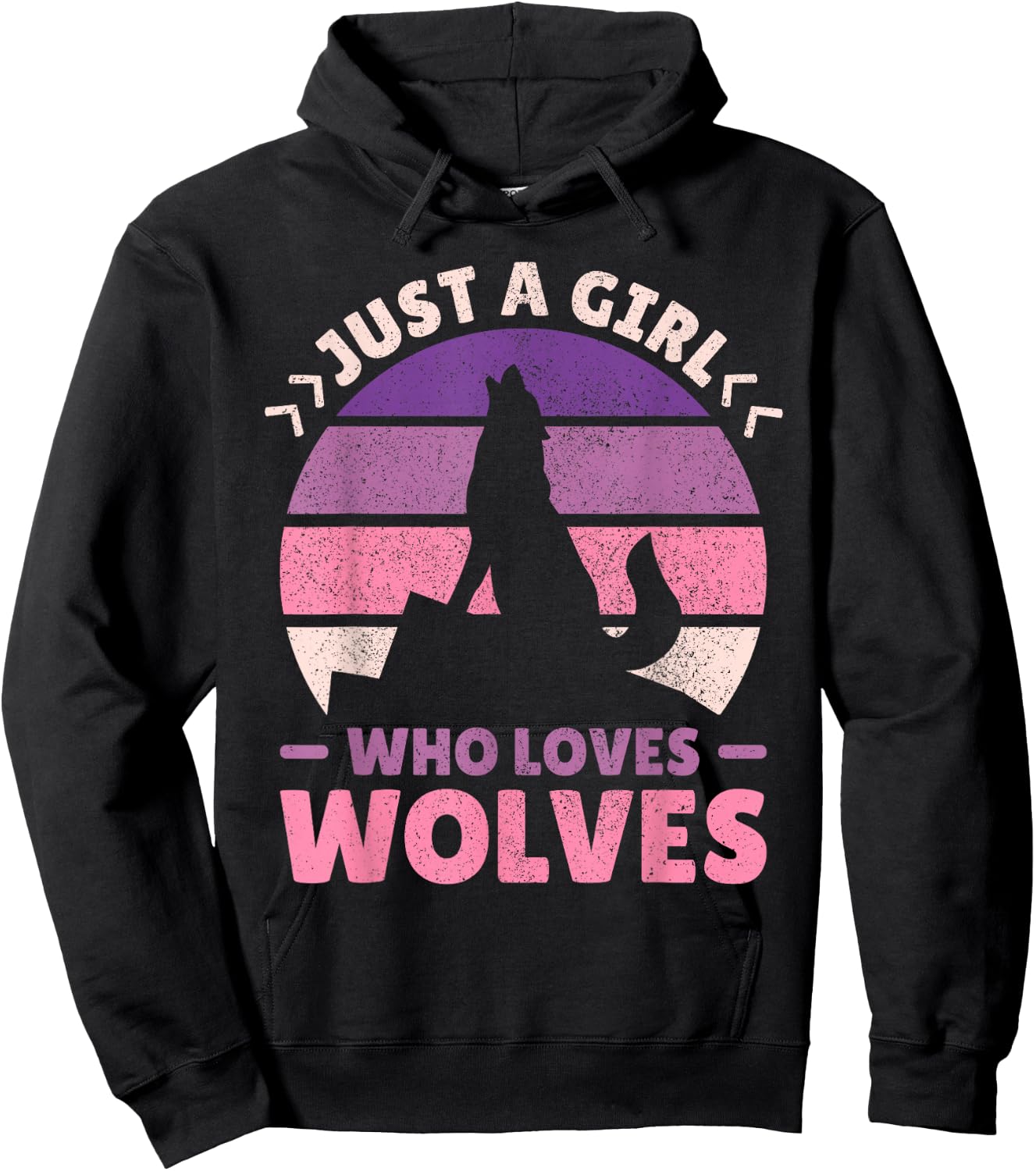 Just A Girl Who Loves Wolves Women Wolf Stuff Teen Girl Wolf Hoodie - Hoodie | Black