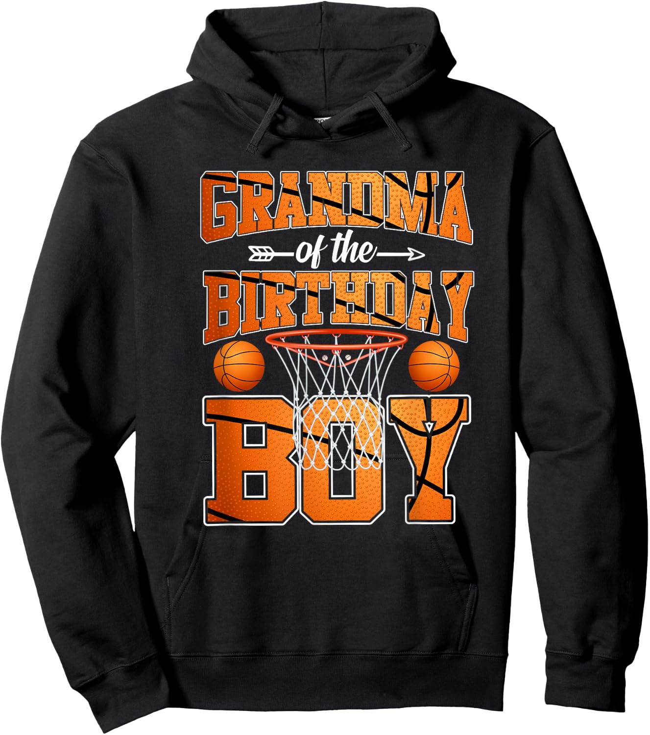 Basketball Grandma Of The Birthday Boy Hoodie - Hoodie | Black