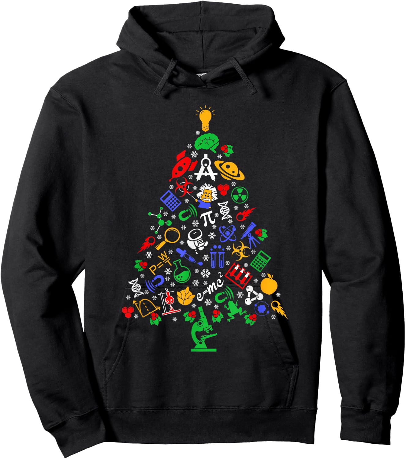 Physics Chemistry Men Women Kids Ugly Science Christmas Hoodie - Hoodie | Black