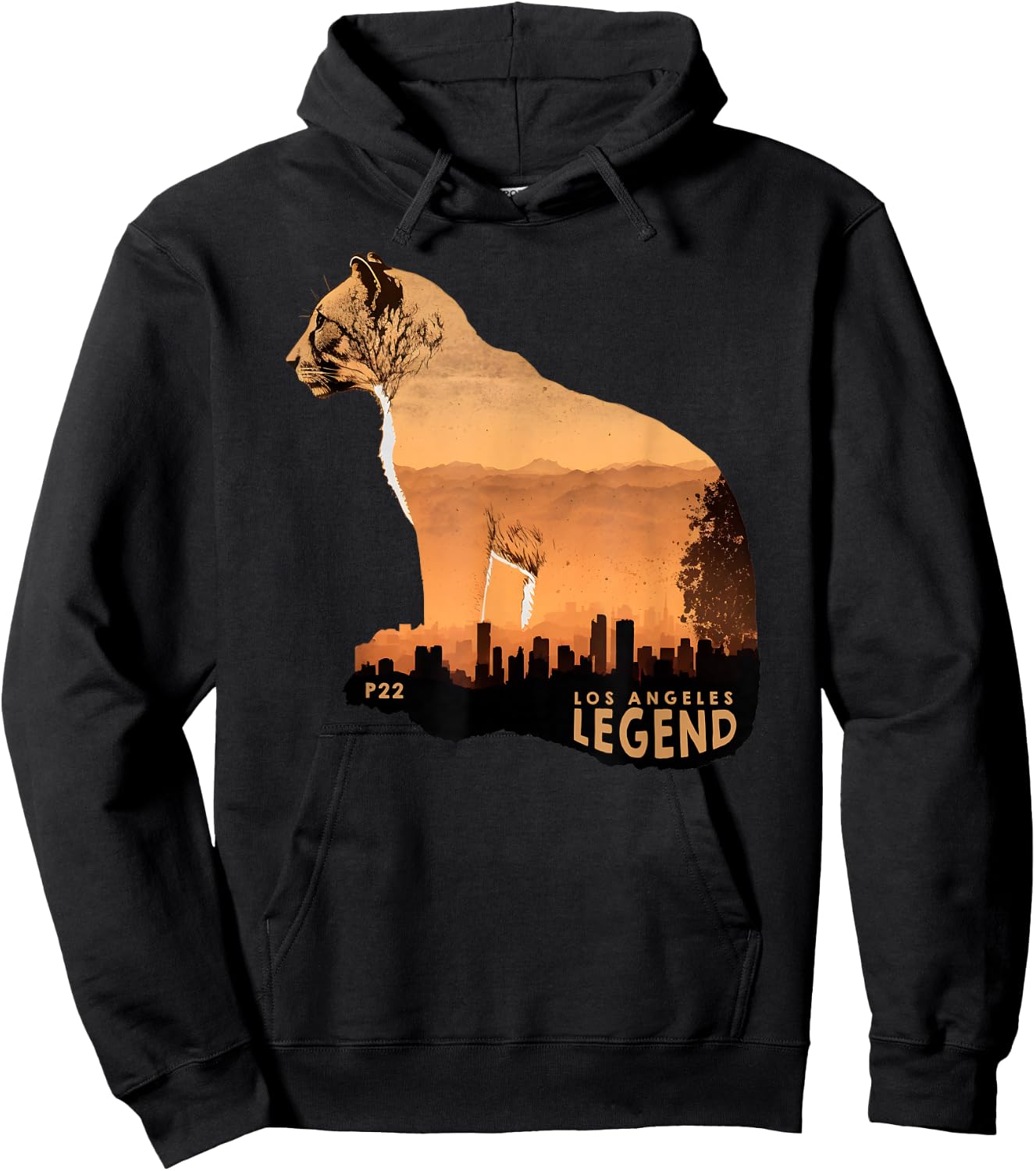 P 22 Mountain Lion Los Angeles Legend California Cougar P-22 Hoodie - Hoodie | Black