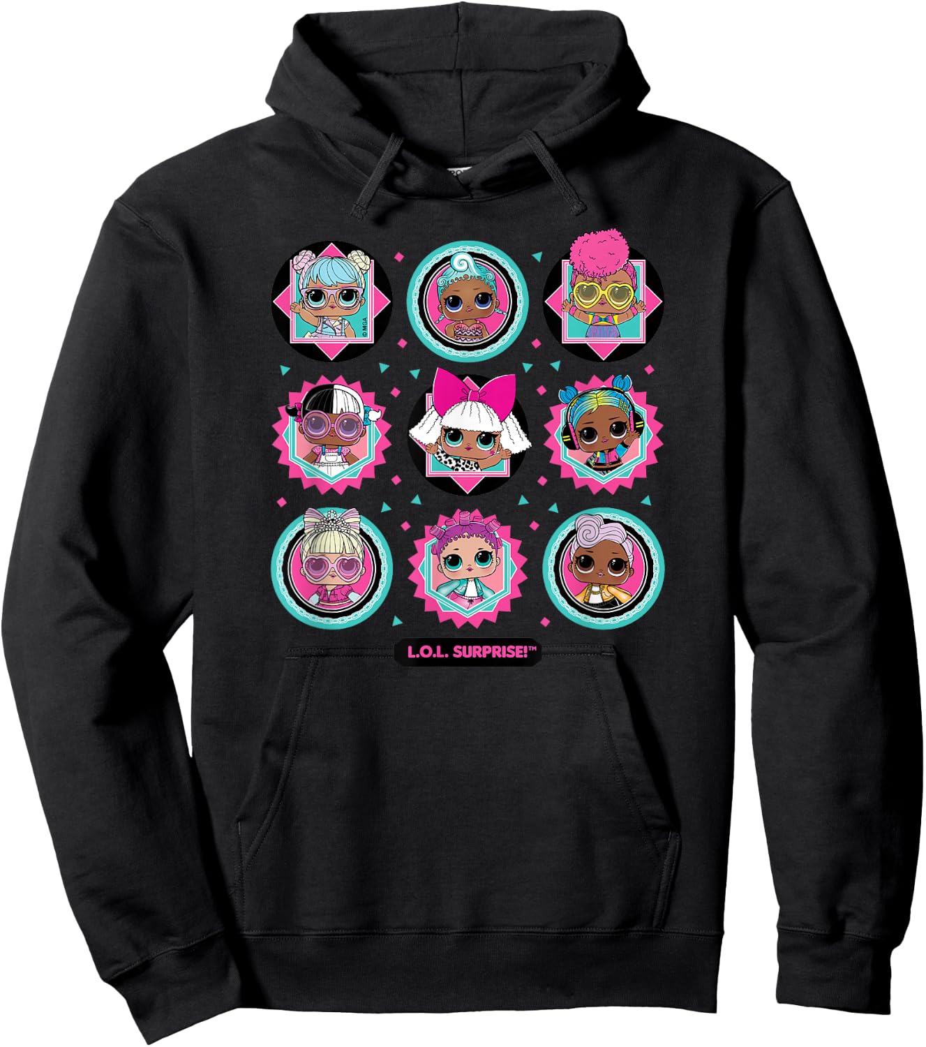 LOL Surprise! - LOL Surprise Character Grid Hoodie - Hoodie | Black
