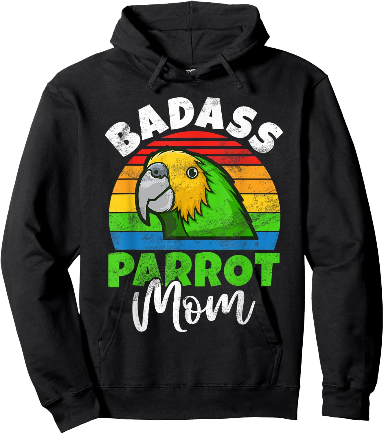 Badass Parrot Mom Hoodie - Hoodie | Black