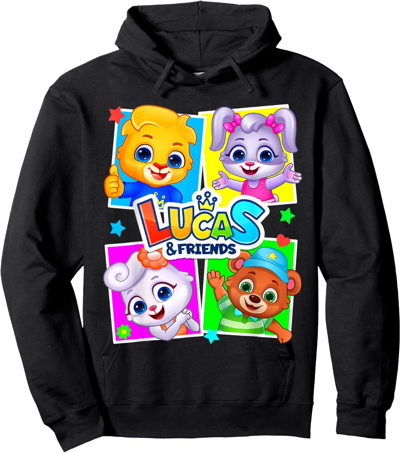 Lucas and Friends by RV AppStudios | Kids Popular Characters Small Hoodie - Hoodie | Black