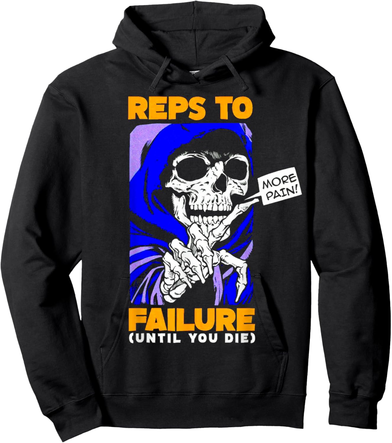 Funny Reps To Failure Weightlifting Bodybuilding Fitness Gym Hoodie - Hoodie | Black