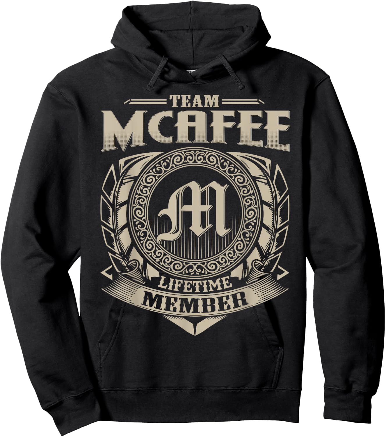 Vintage Classic MCAFEE Family Apparels Team MCAFEE Lifetime Member MCAFEE Name Personalized Vintage Hoodie - Hoodie | Black