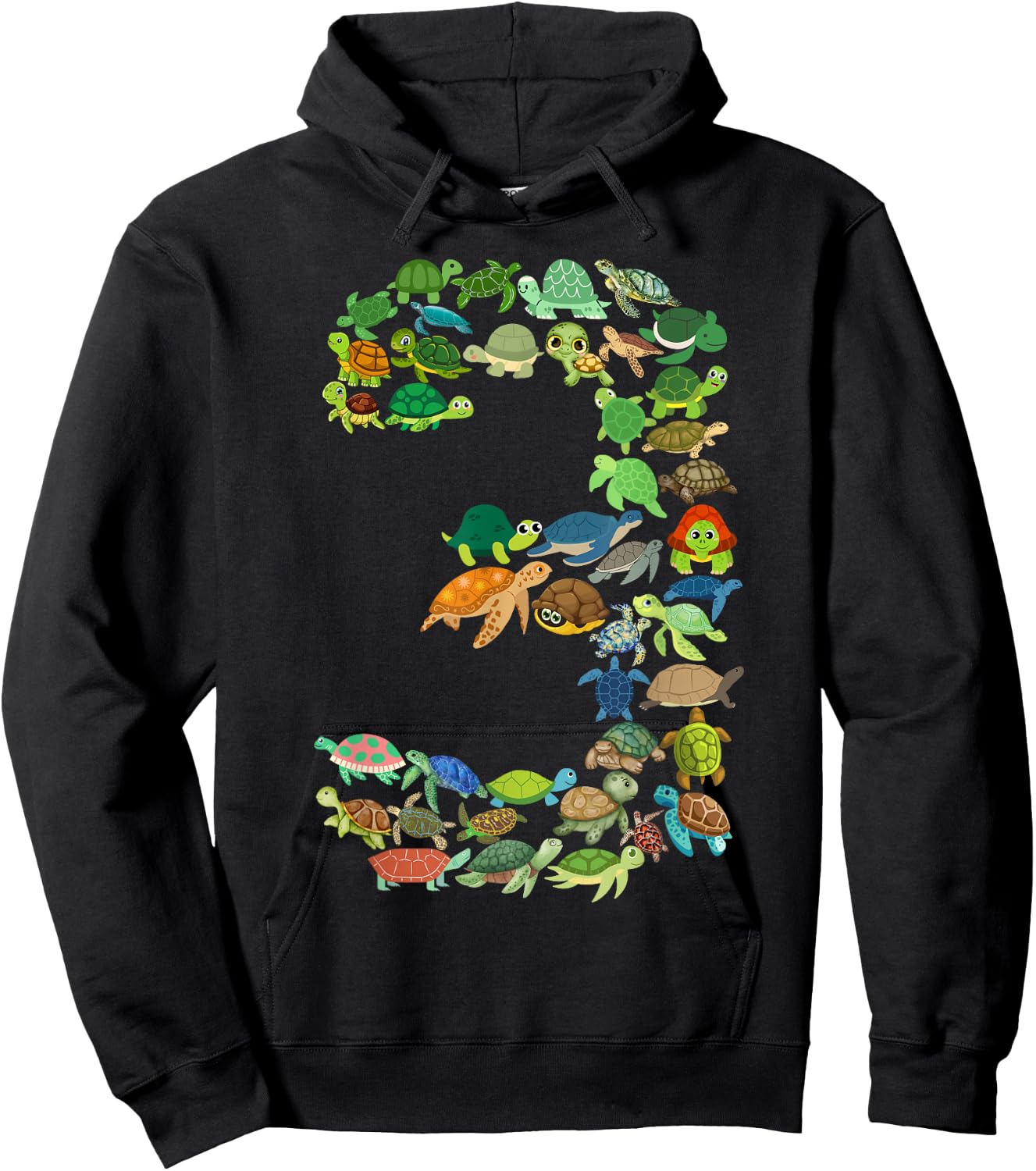 Toddler 3rd Birthday Sea Turtle Tortoise Themed 3 Year Old Hoodie - Hoodie | Black