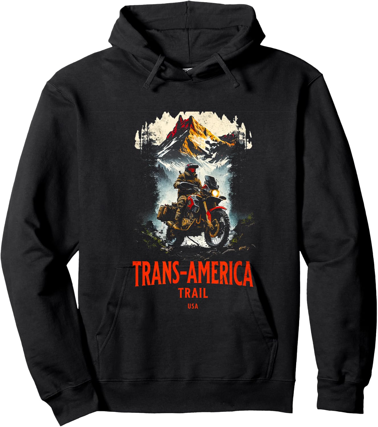 Adventure Motorcycle Gear Trans America Trail Hoodie - Hoodie | Black