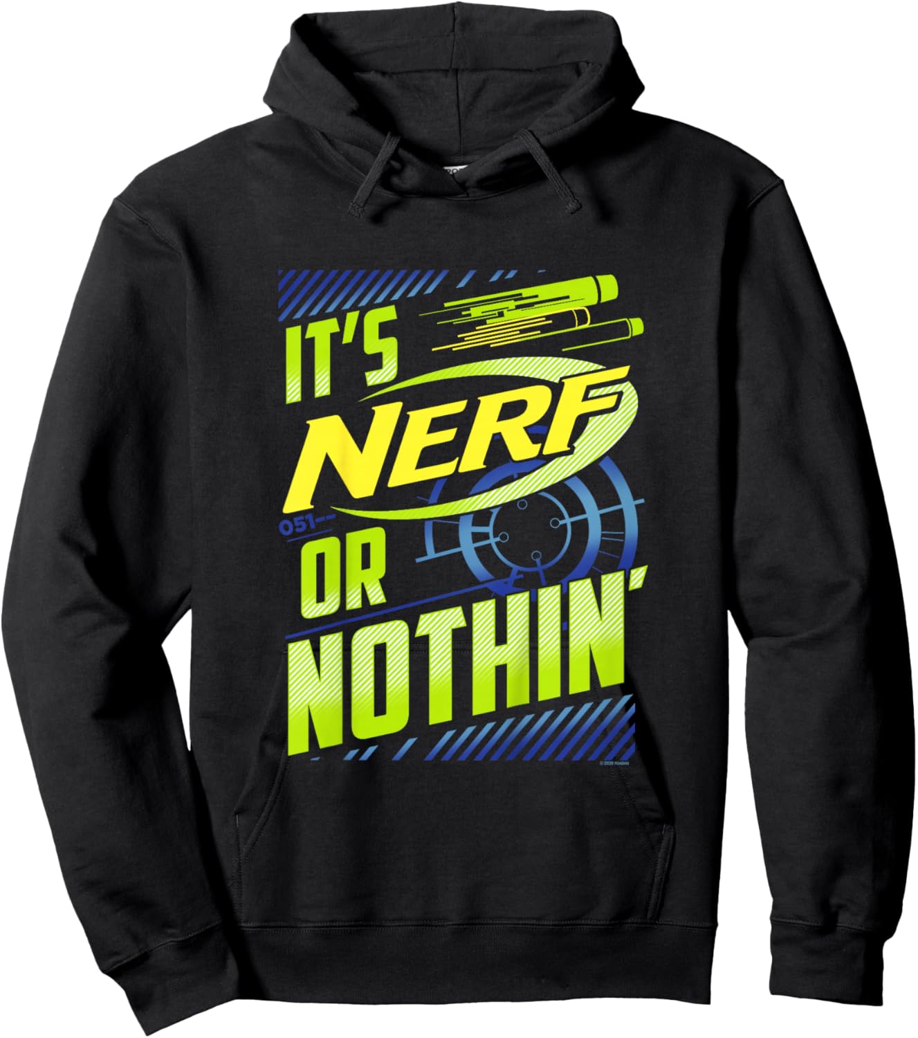 Nerf It's Nerf Or Nothin' Vintage Bullseye Logo Hoodie - Hoodie | Black
