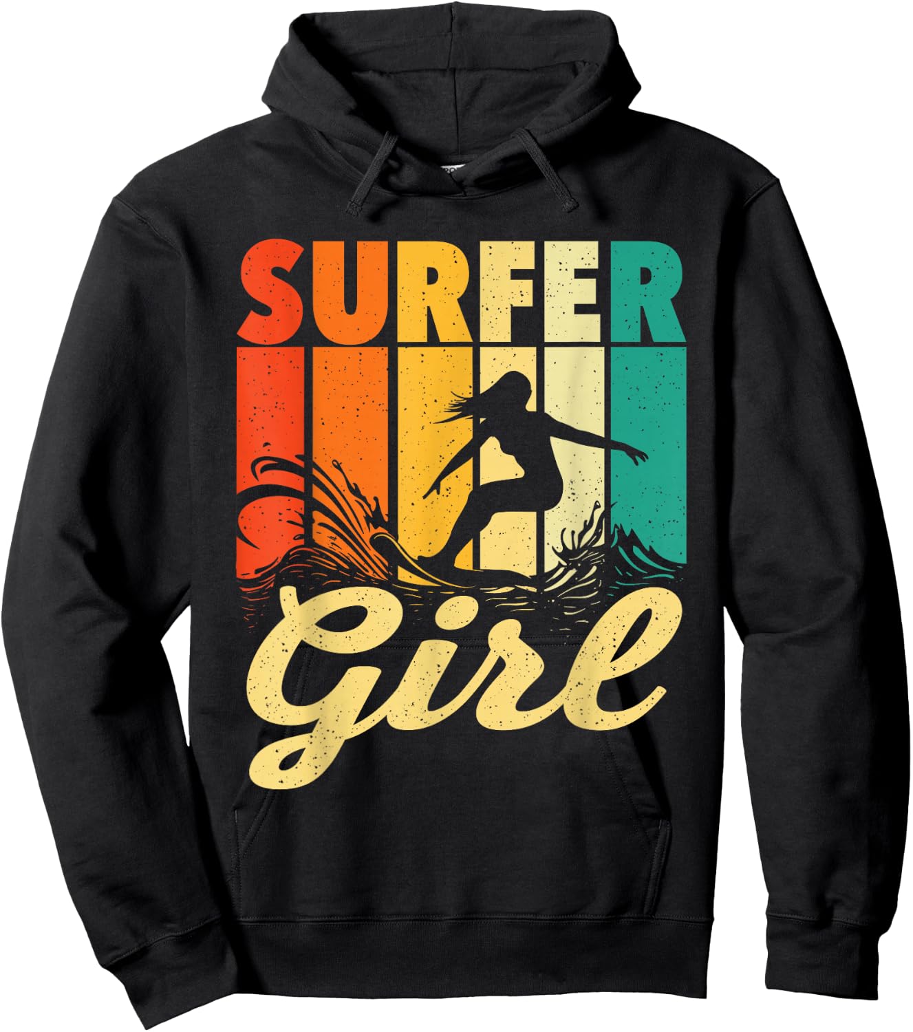 Surfer Girl - Waves Surfing Trainer Surfboard Lover Hoodie - Hoodie | Black