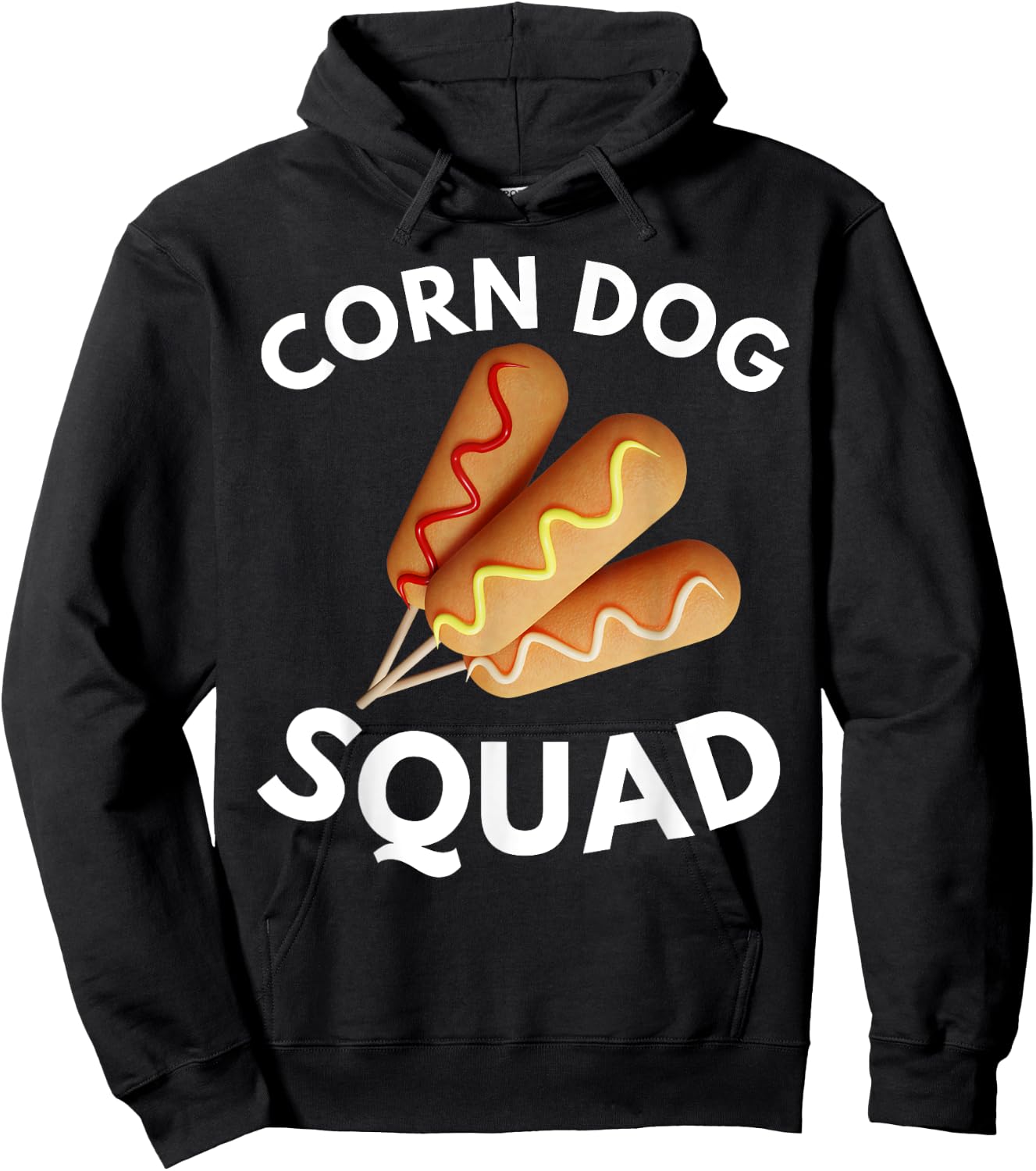 Corn Dog Squad Stick Cheesy Corn Dogs Corndog Man Stick Hoodie - Hoodie | Black