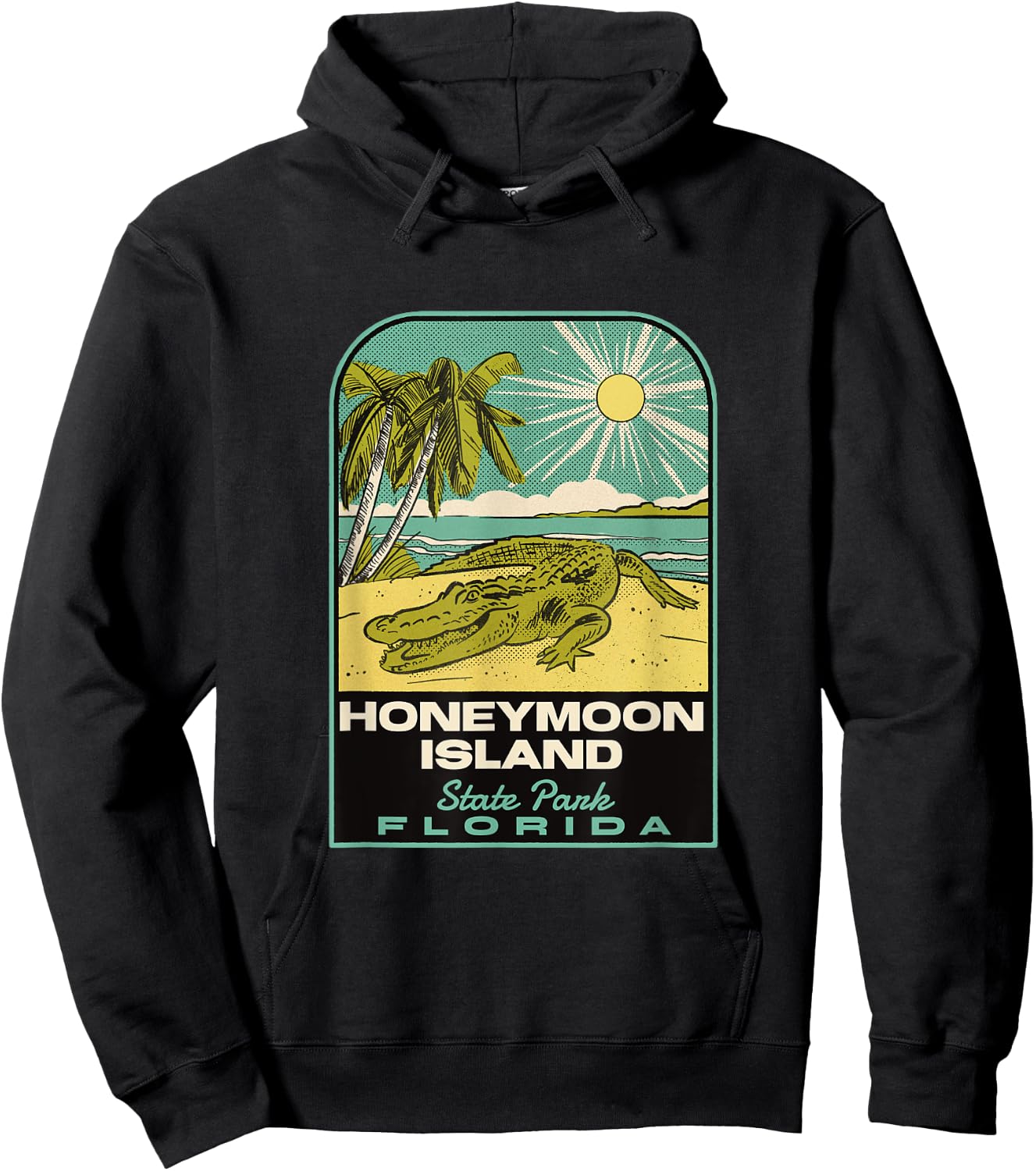 Honeymoon Island State Park FL Vintage Travel Hoodie - Hoodie | Black