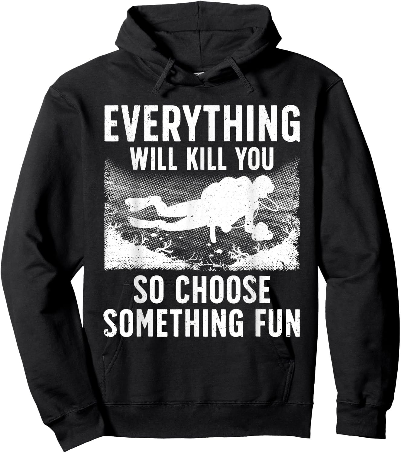 Funny Scuba Diving Women Scuba Diver Spearfishing Hoodie - Hoodie | Black