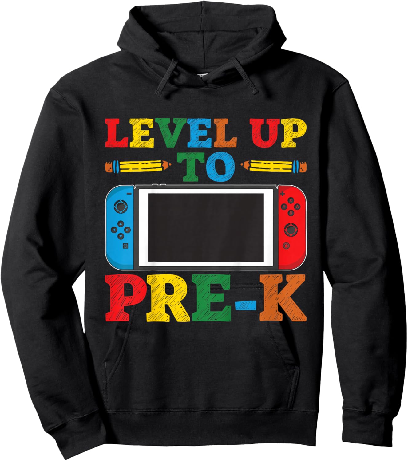 Kids Level Up To Pre-K Back To School 1st Day Of Pre-K Boys Hoodie - Hoodie | Black