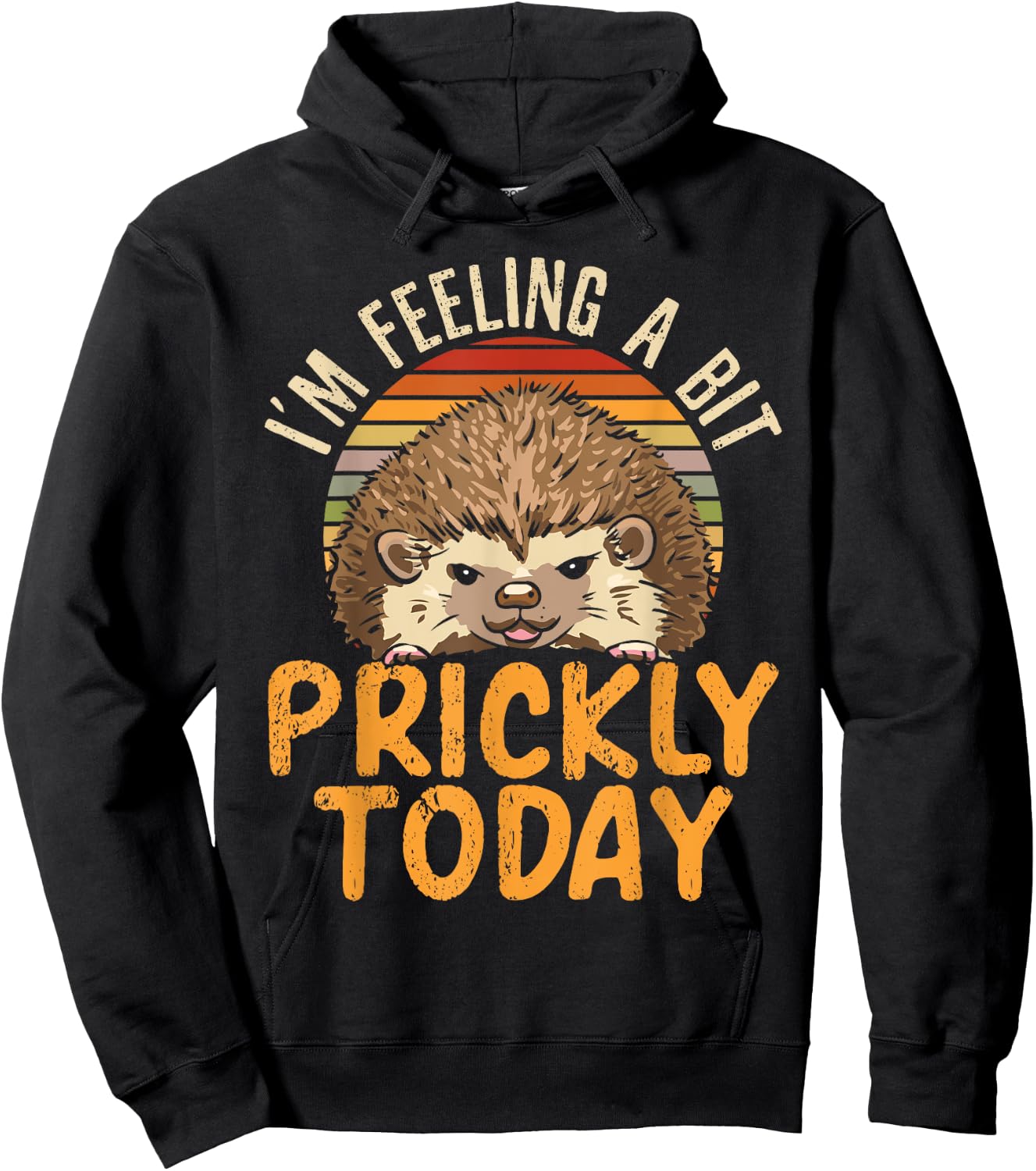 I'm Feeling A Bit Prickly Today Hedgehog Wildlife Animal Hoodie - Hoodie | Black