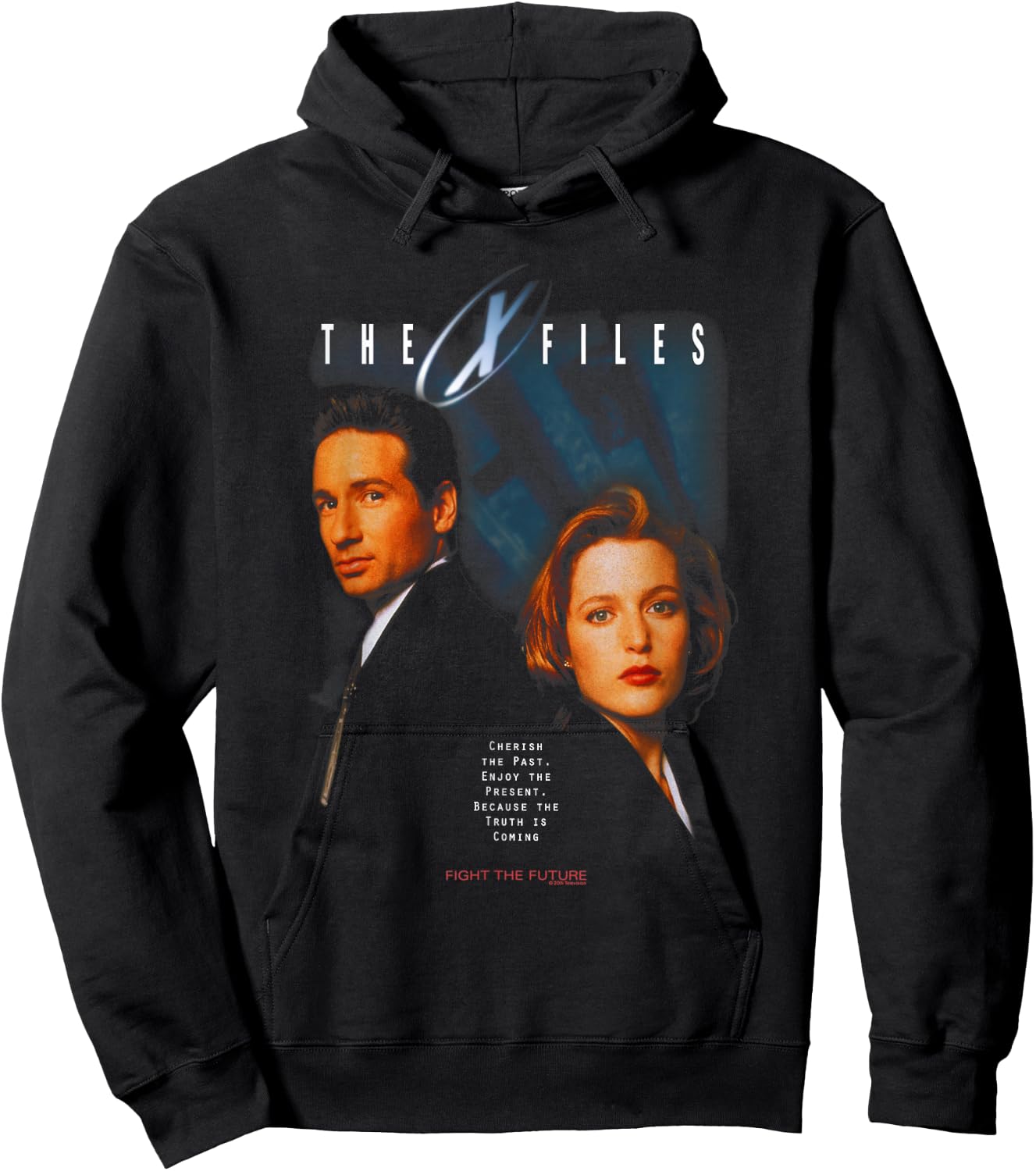 X-Files Vintage 90's Poster Hoodie - Hoodie | Black