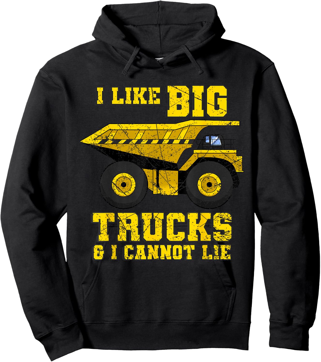 Construction Big Truck Excavator Building Site Cannot Lie Hoodie - Hoodie | Black